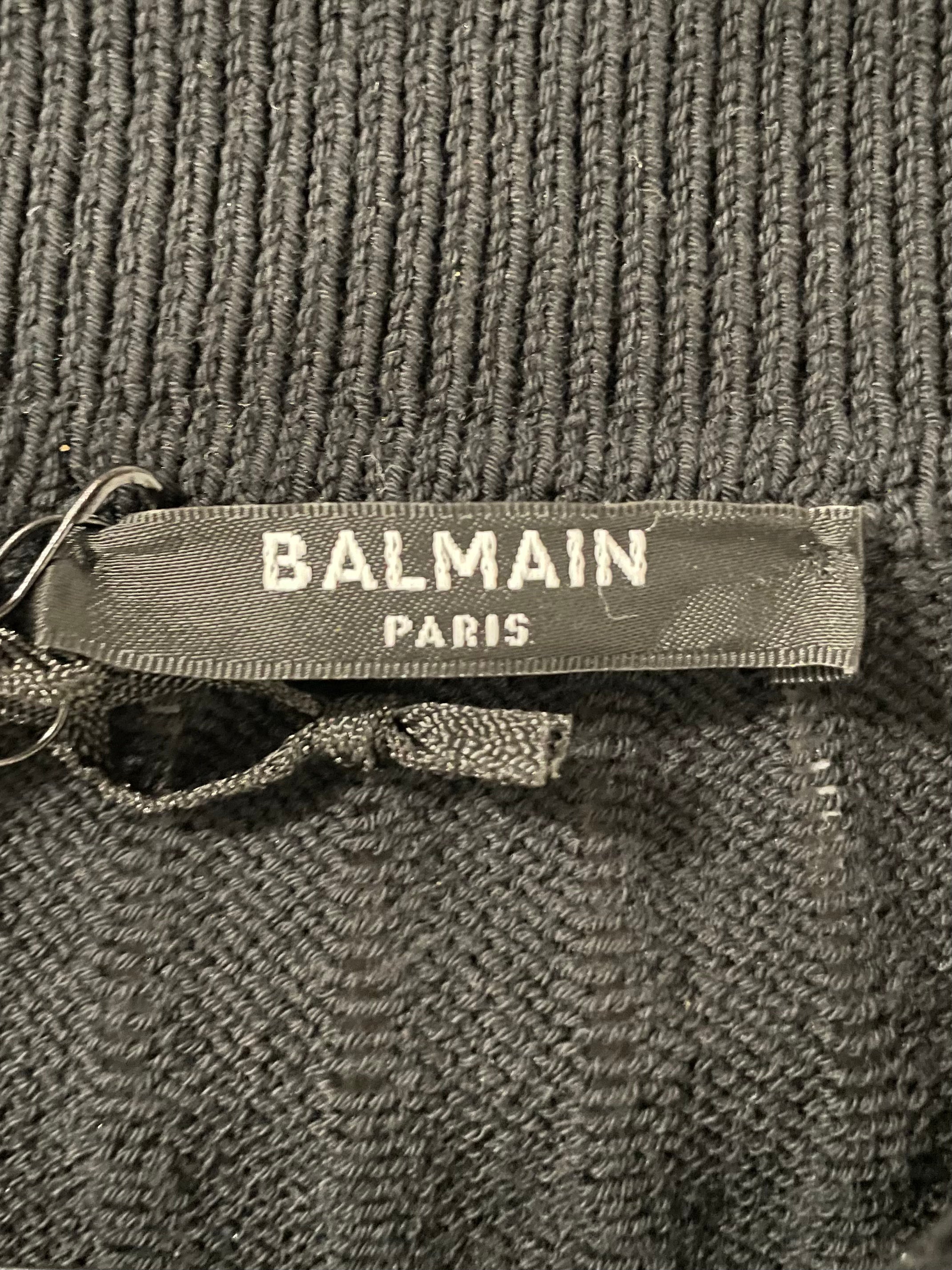 BALMAIN/Polo Shirt/XL/Cotton/BLK/Stripe/ view 3