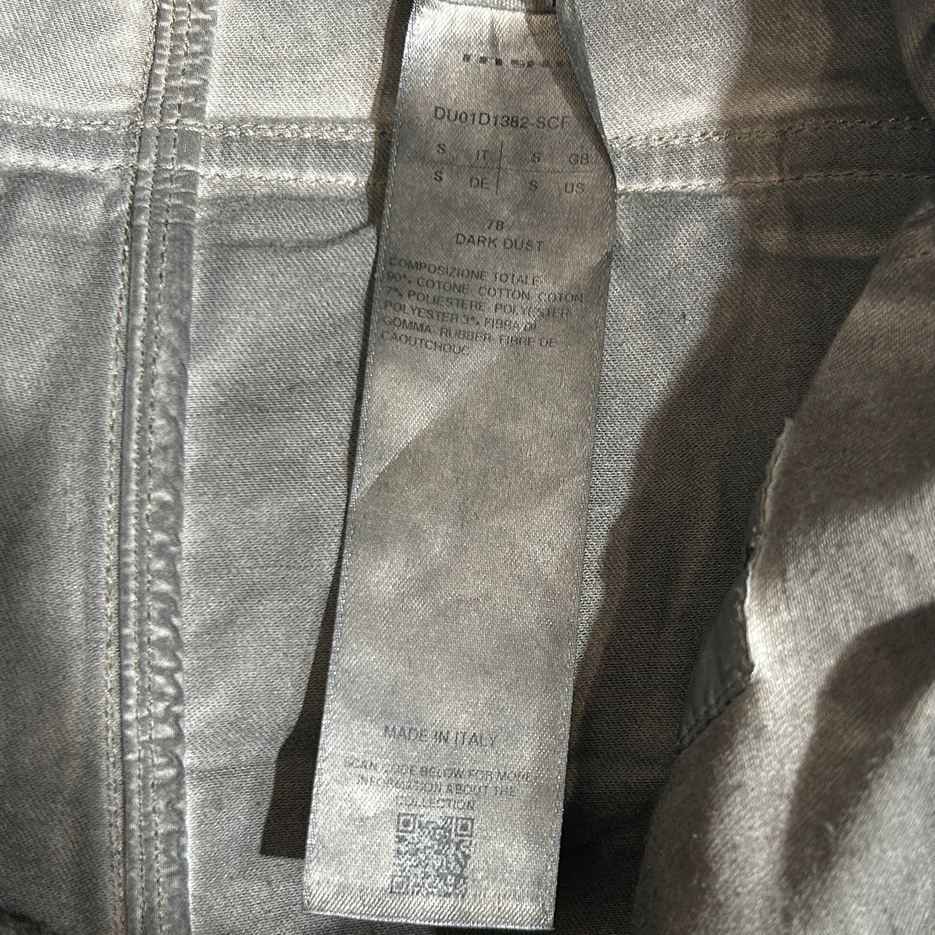 RICK OWENS DRKSHDW/Shorts/S/Cotton/BLK/waxed drop crotch short view 3