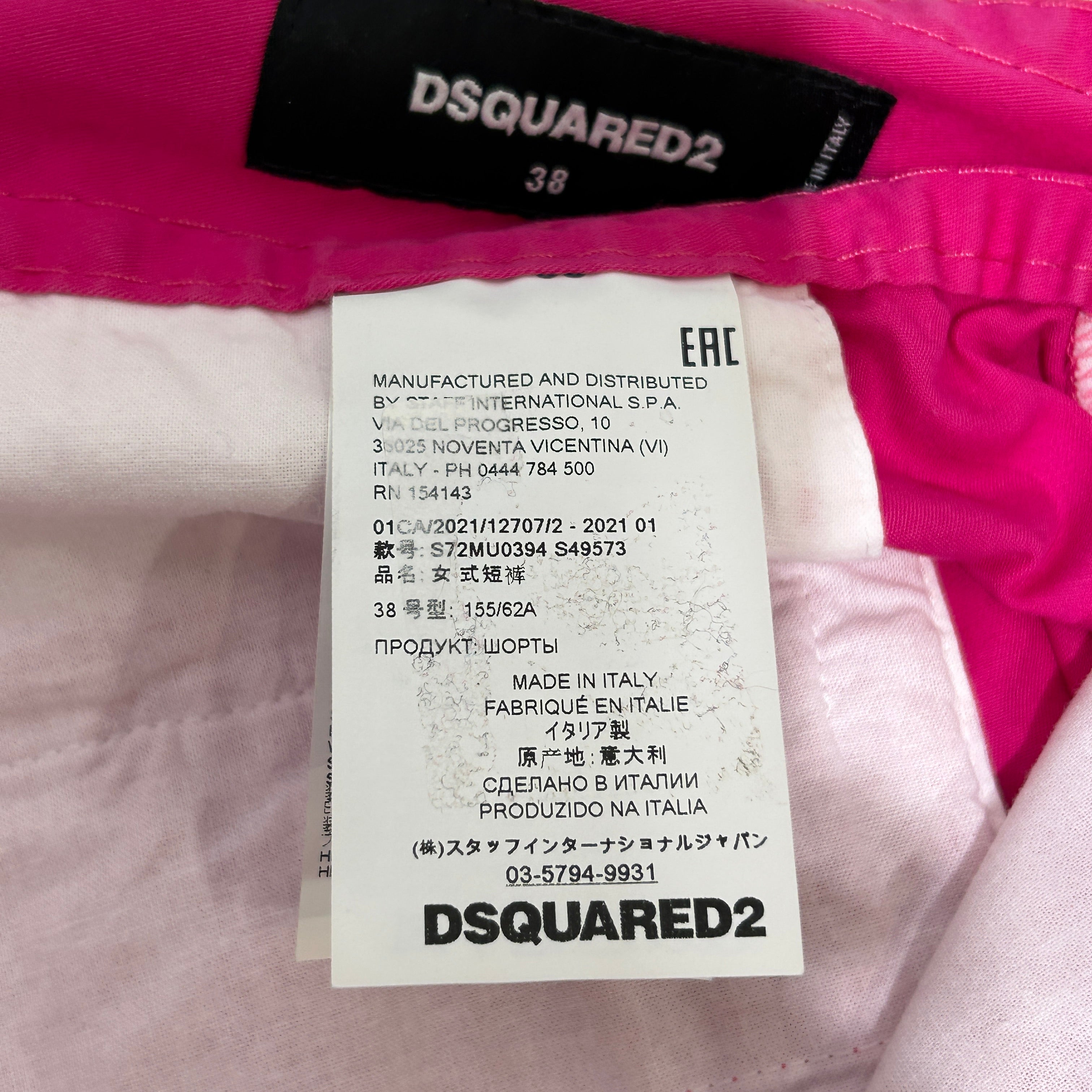 DSQUARED2/Cropped Pants/38/Cotton/PNK/ view 4