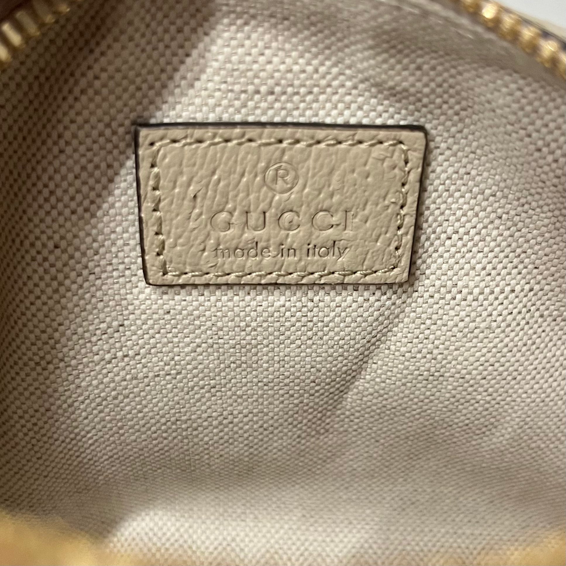 GUCCI/Hand Bag/Monogram/Leather/CRM/mini ophidia view 6