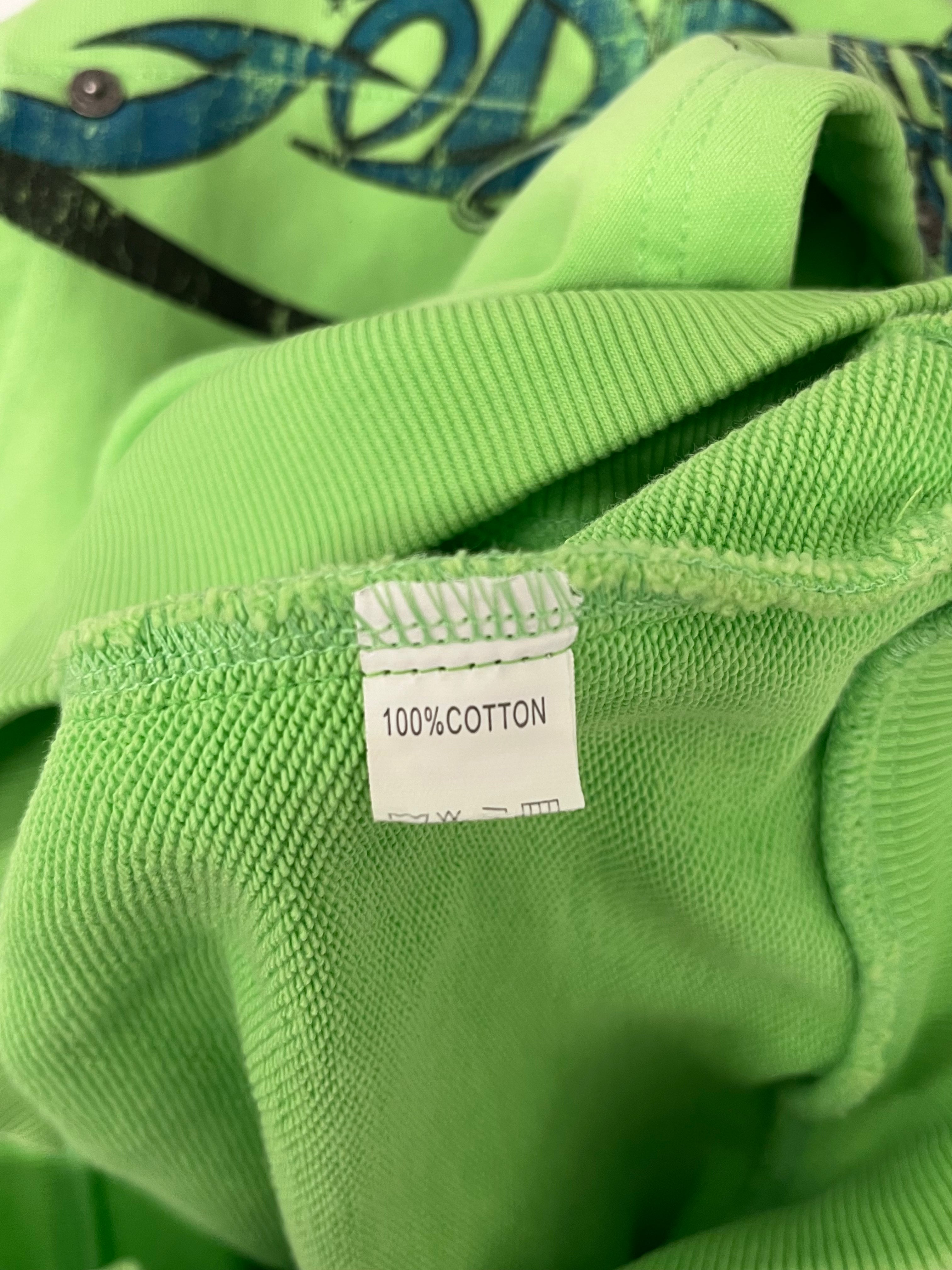 GODSPEED NEW YORK/Zip Up Hoodie/S/Graphic/Cotton/GRN/Distressed/RACER DISTRESSED HOODIE view 4