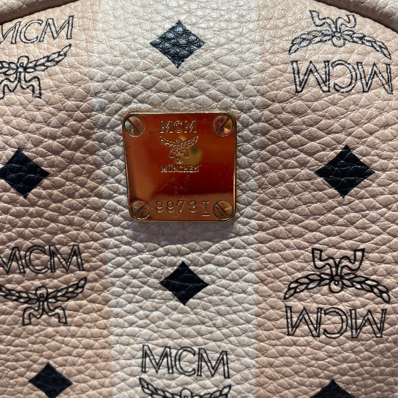 MCM/Backpack/S/Monogram/Leather/BEG/