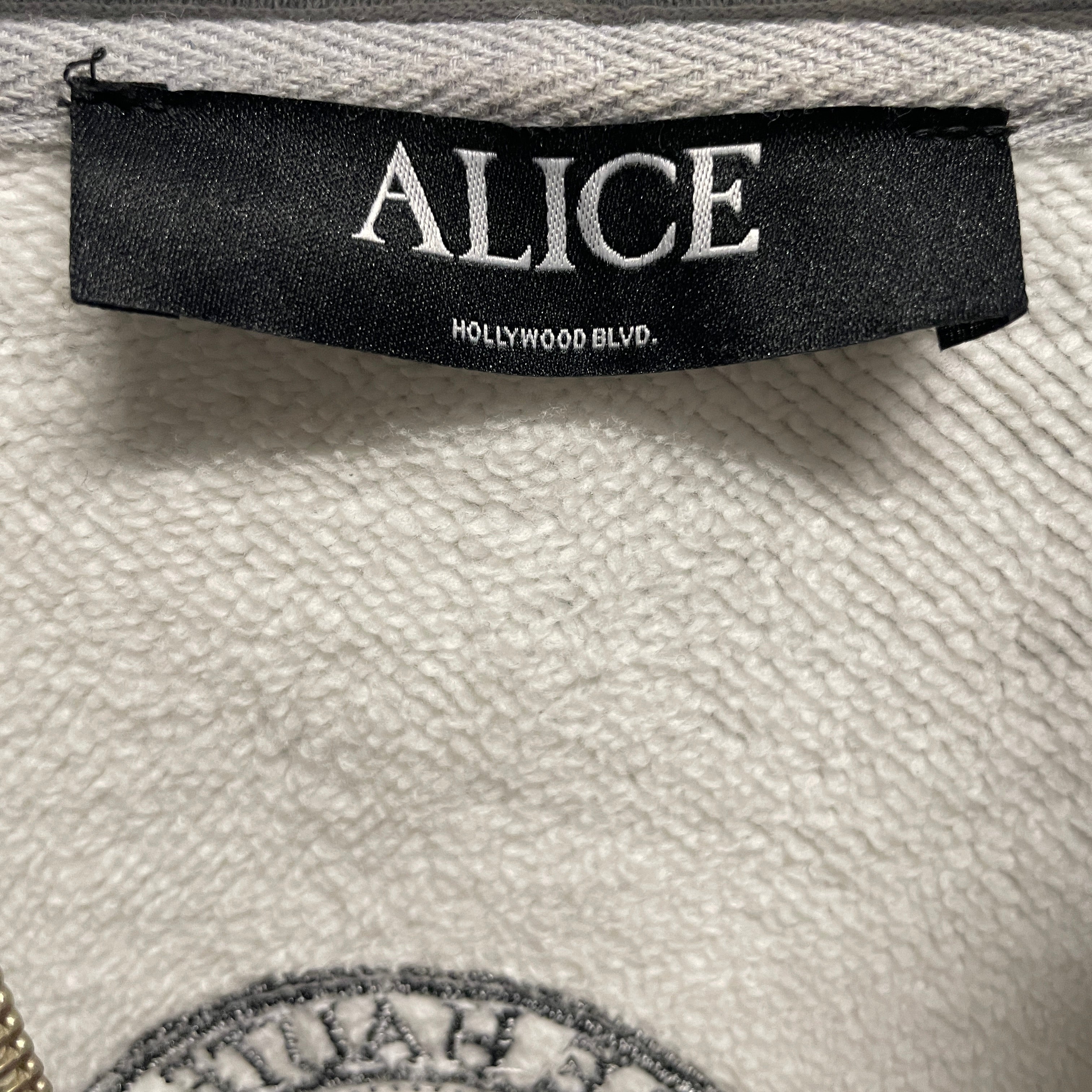 ALICE HOLLYWOOD/Zip Up Hoodie/XL/Cotton/GRY/HOLLYWOOD HARDCORE view 3