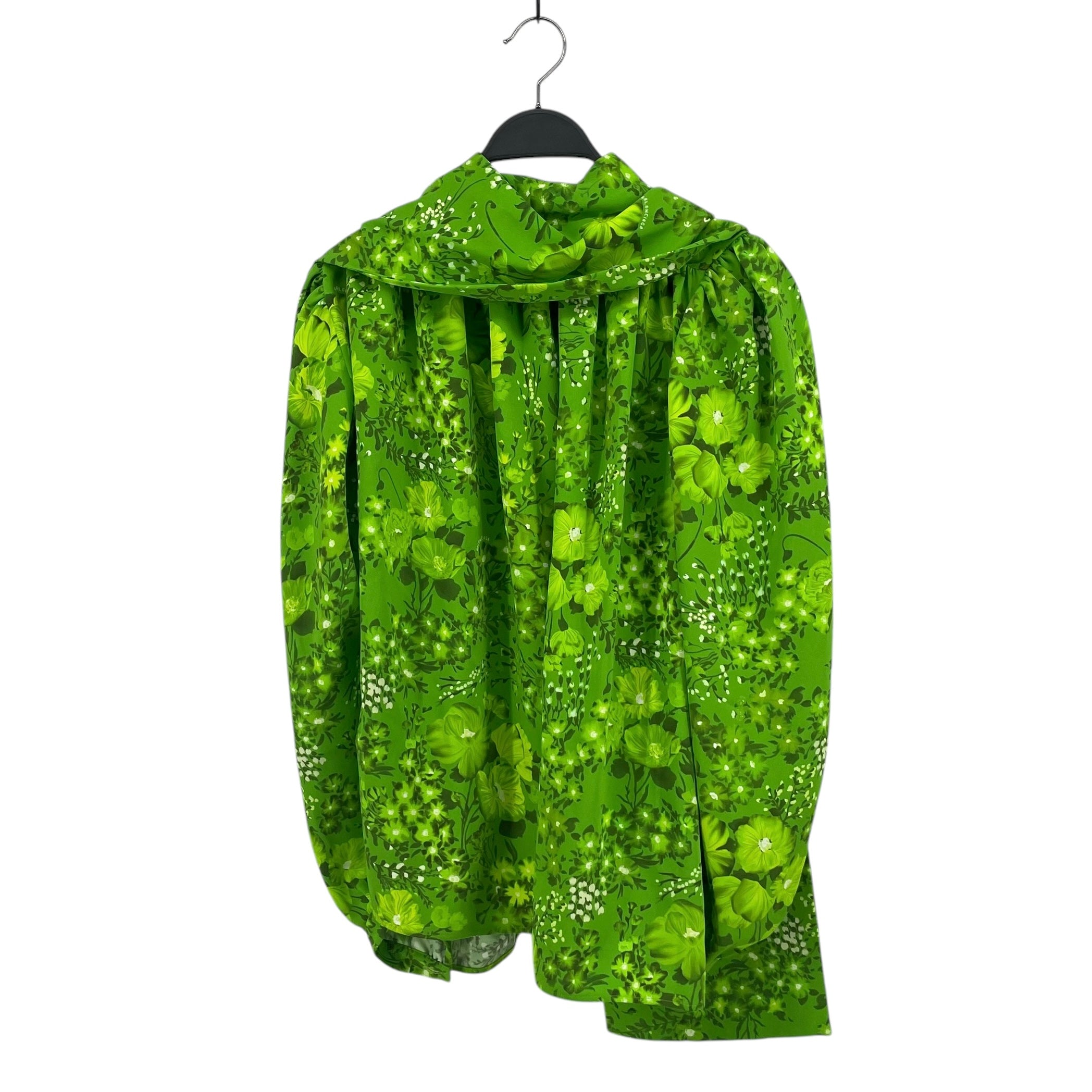 BALENCIAGA/LS Blouse/38/Floral Pattern/Polyester/GRN/ view 1
