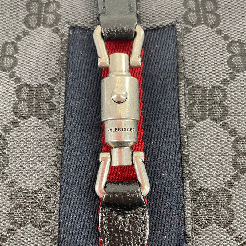 BALENCIAGA/GUCCI/Cross Body Bag/Monogram/Cotton/BLK/THE HACKER PROJECT/BB SUPREME