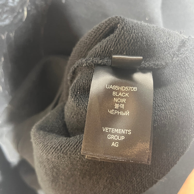 VETEMENTS/Hoodie/M/Cotton/BLK/