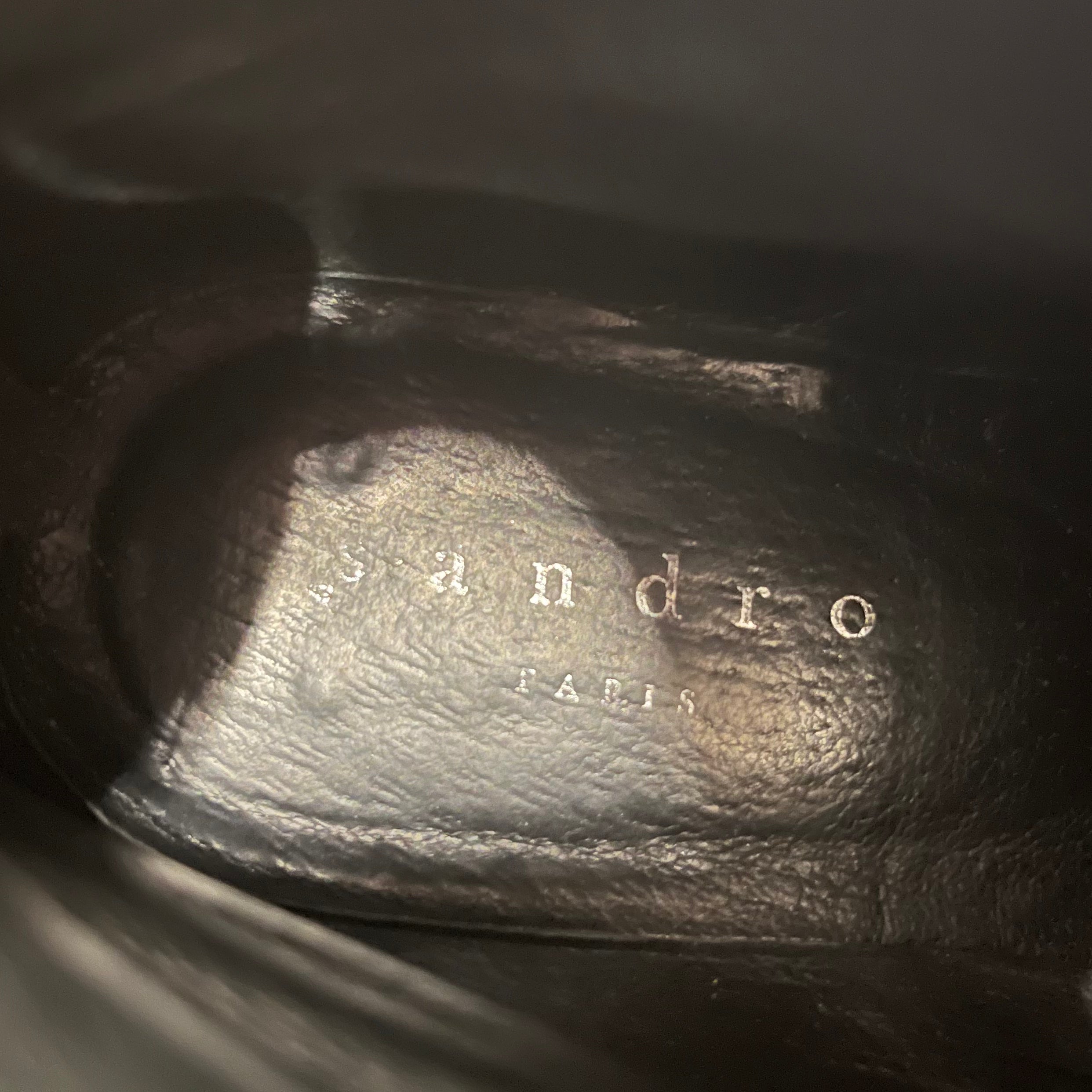 sandro/Shoes/EU 36/Leather/BLK/strap lug view 4