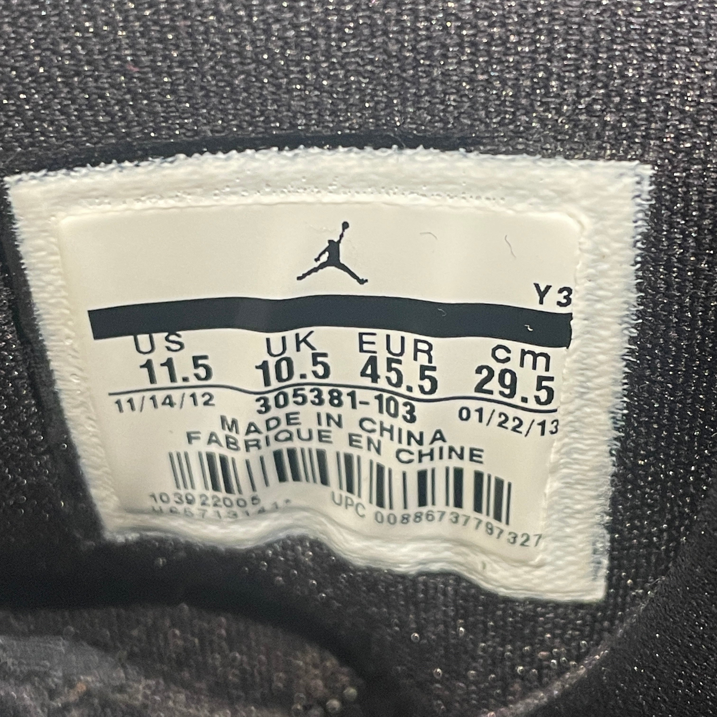 NIKE/Hi-Sneakers/US 11.5/Stripe/WHT/Jordan 8 Retro Bugs Bunny view 3