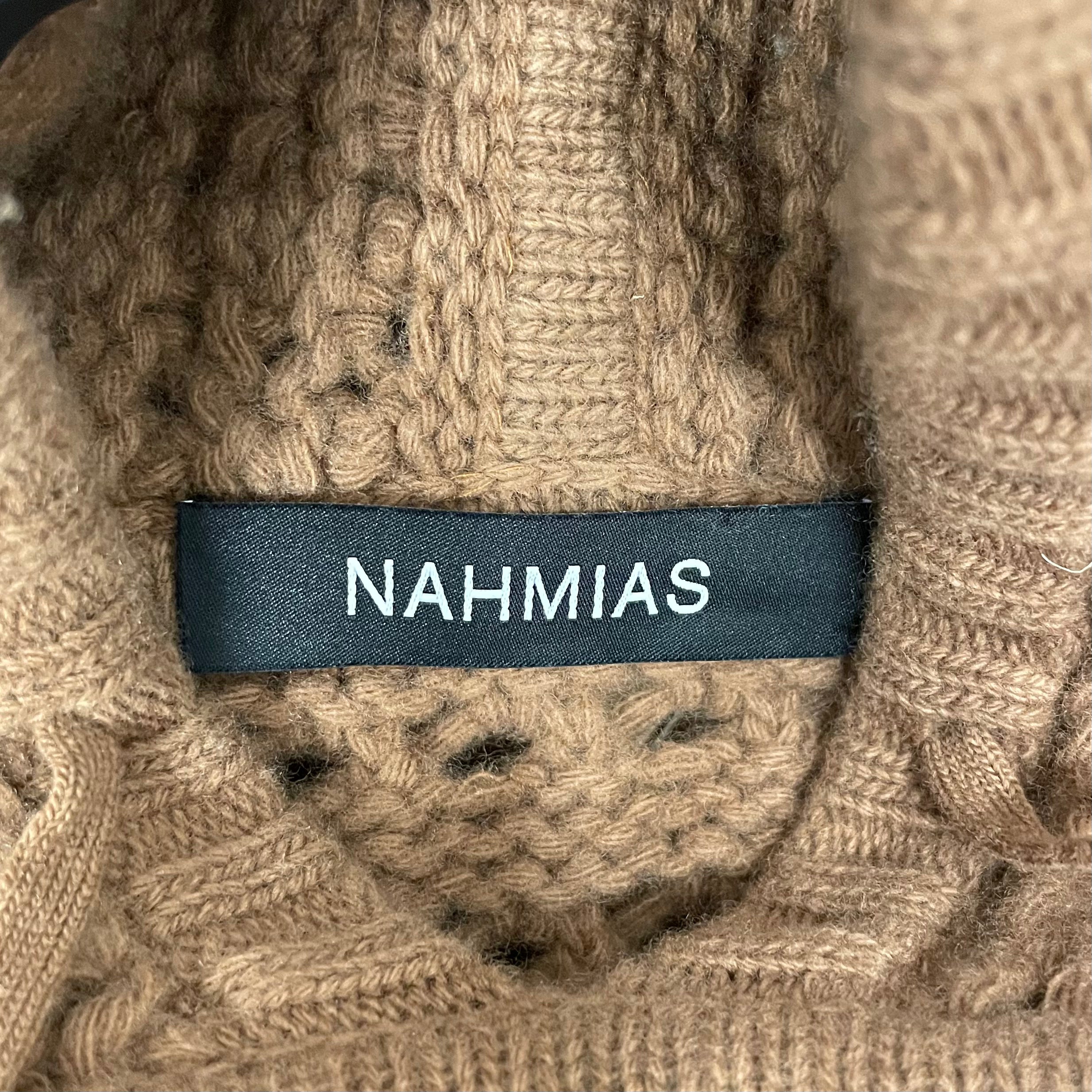 NAHMIAS/Hoodie/XXL/Cotton/BRW/CROCHET KNIT PULLOVER view 3