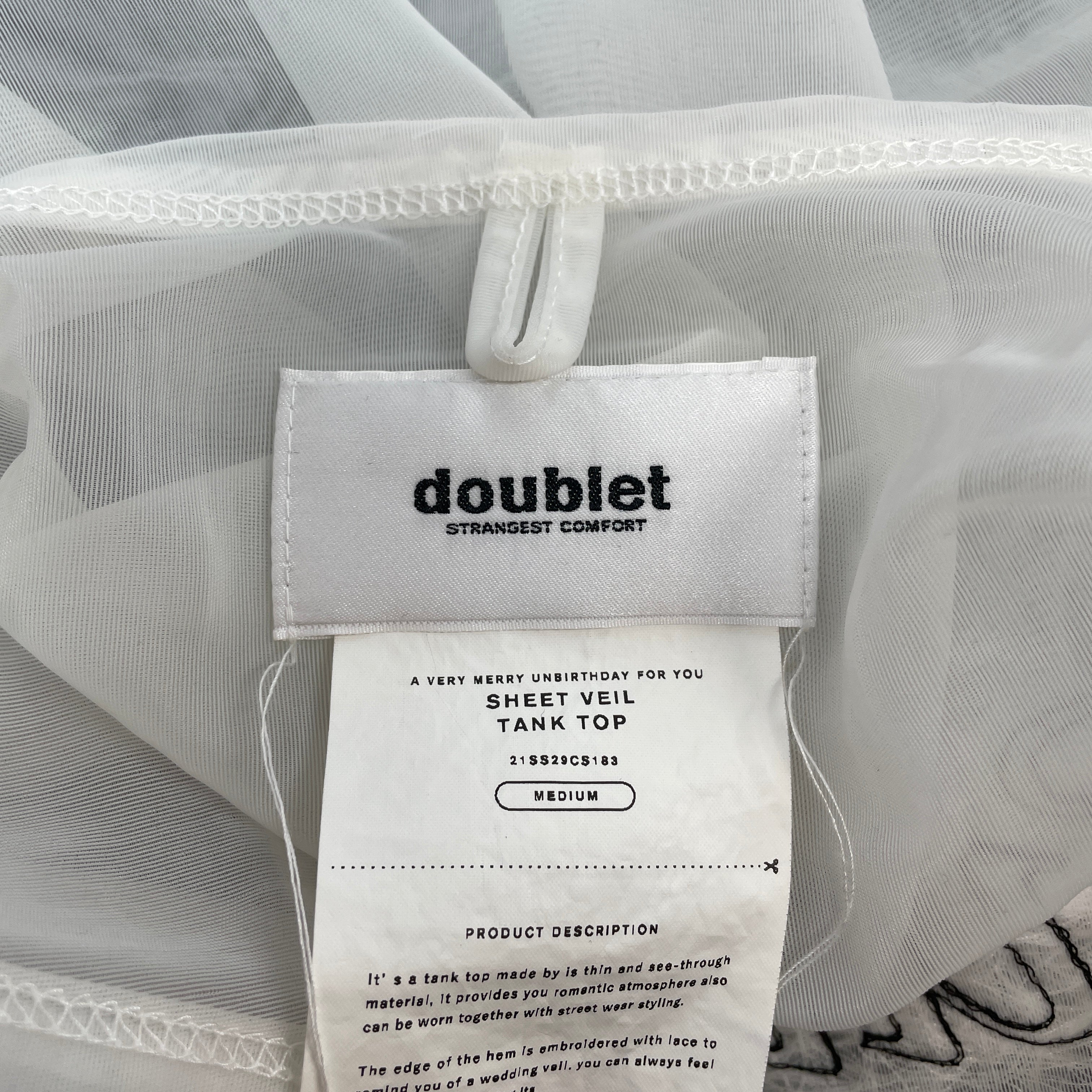 doublet/SL Dress/M/Nylon/WHT/WEARING BIRTHDAY SUIT SLIP view 3