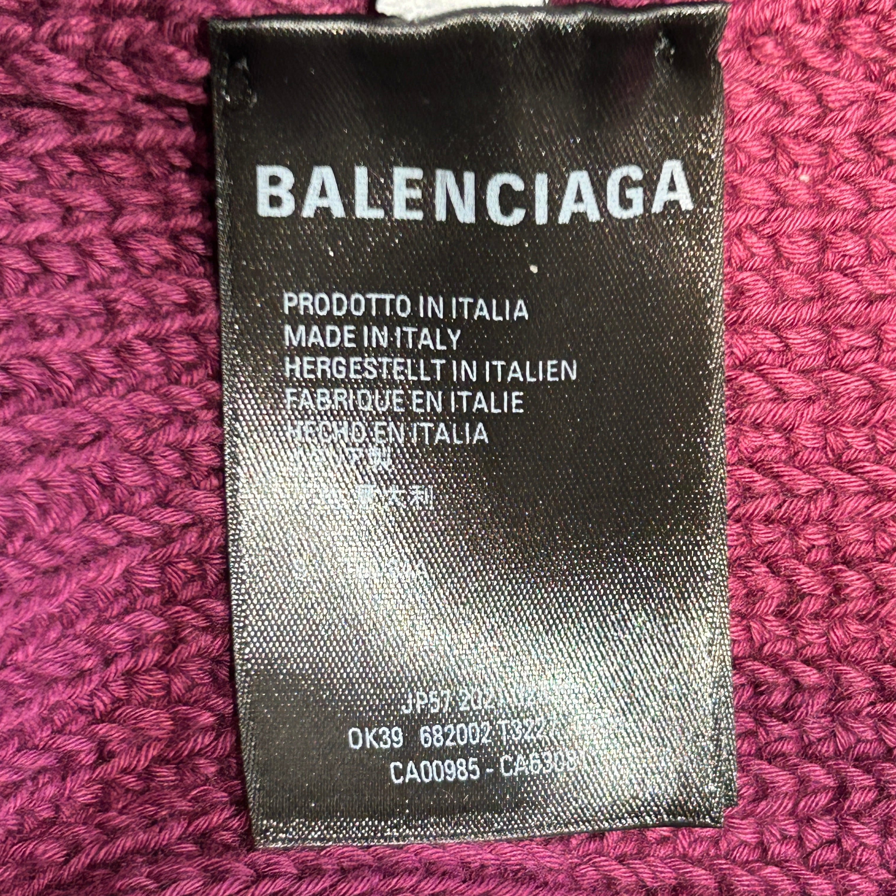 BALENCIAGA/Heavy Sweater/S/Cotton/PPL/Cropped Ribbed Knit Sweater view 4
