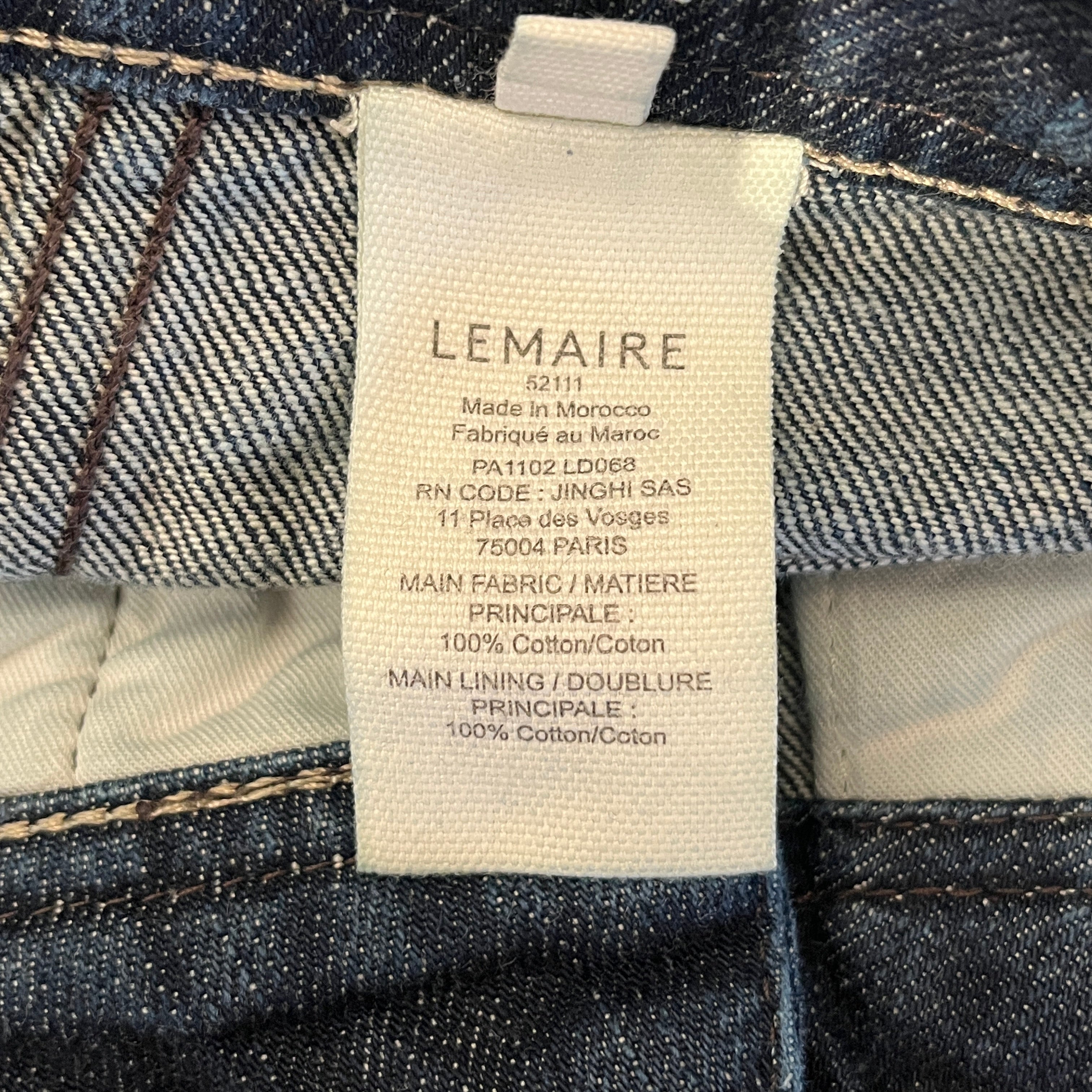 LEMAIRE/Pants/50/Denim/BLU/ view 3
