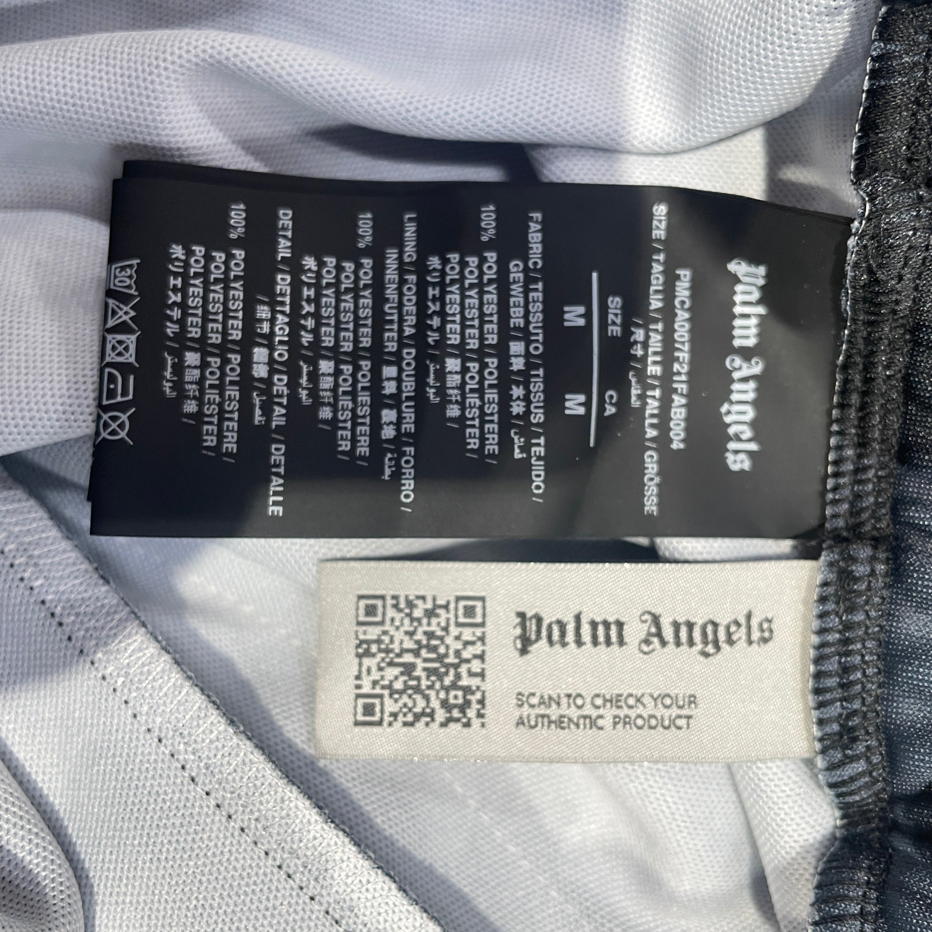 Palm Angels/Straight Pants/M/Polyester/GRY/Camouflage/Pleated Track Pant view 4