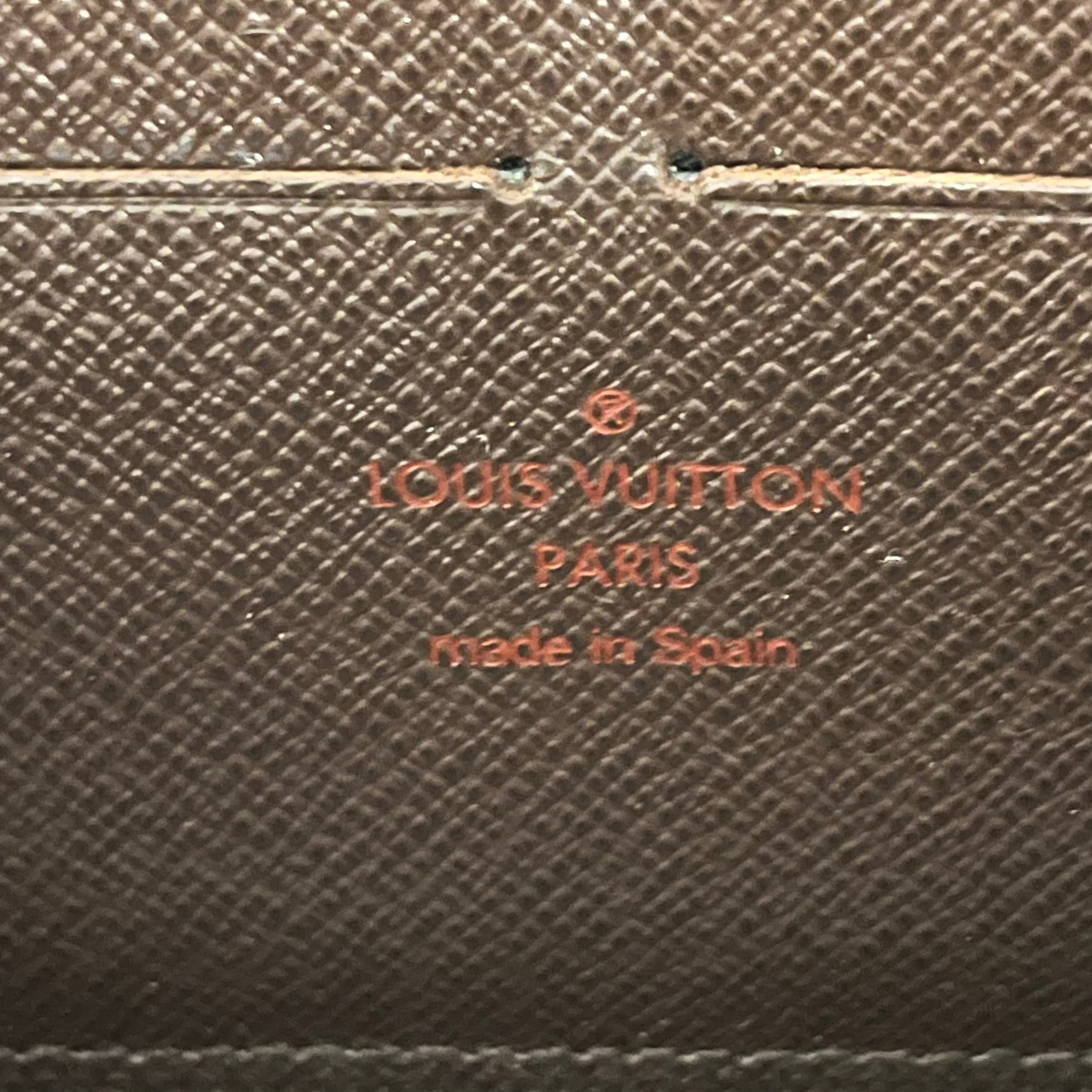 LOUIS VUITTON/Long Wallet/Glen Check/Leather/BRW/L's/damier long zippy view 3