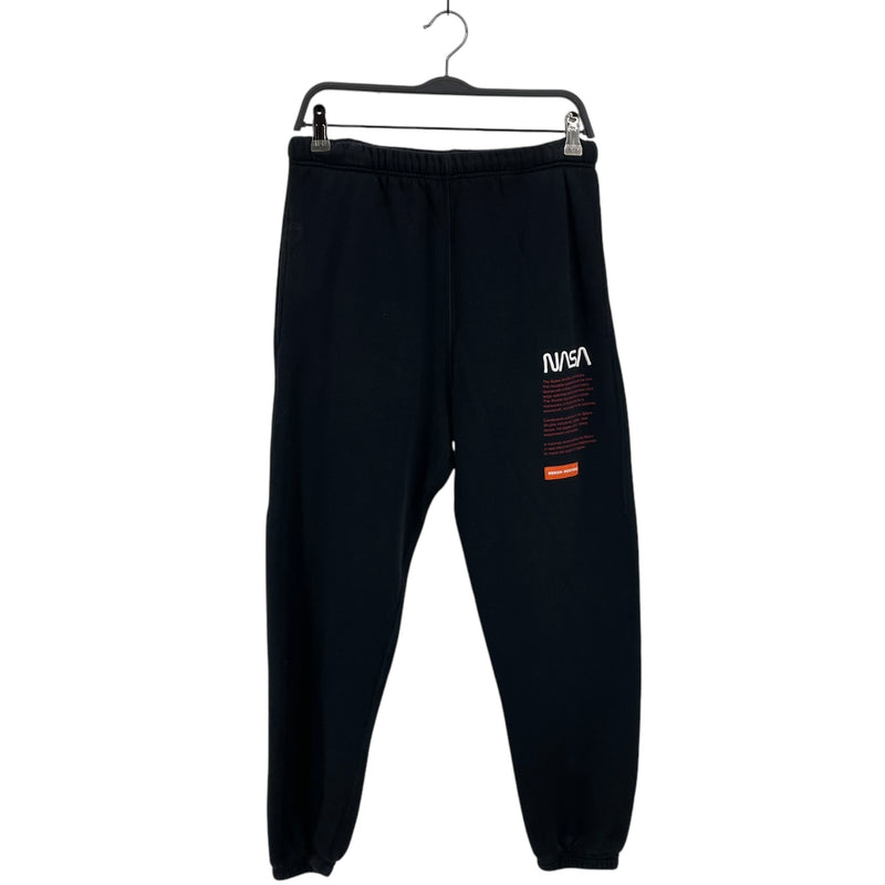 HERON PRESTON/Straight Pants/Cotton/BLK/Graphic/nasa