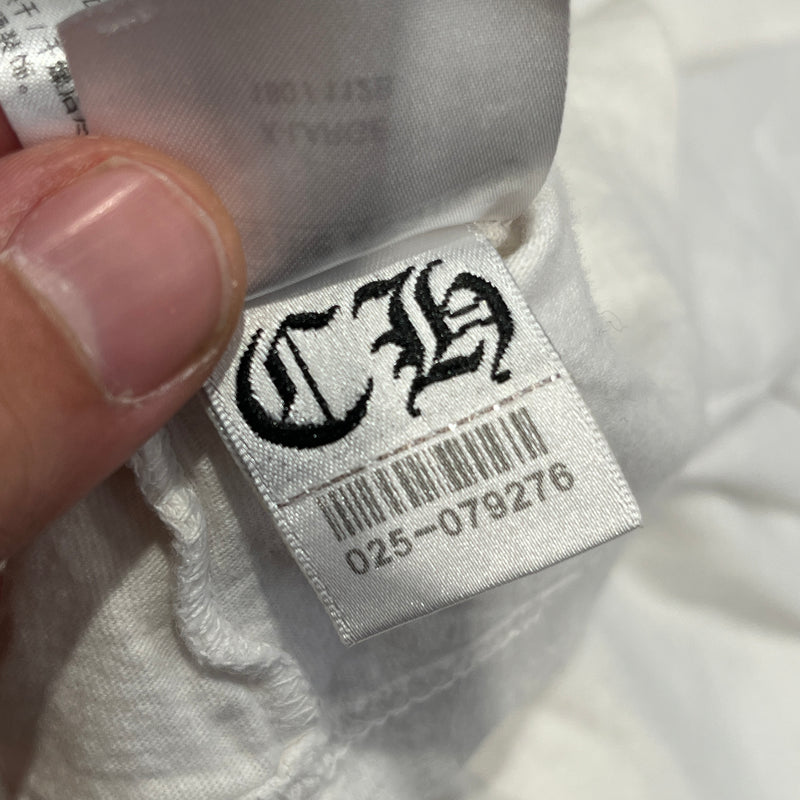 CHROME HEARTS/T-Shirt/XL/Cotton/WHT/Graphic/MIAMI HORSESHOE LOGO TEE