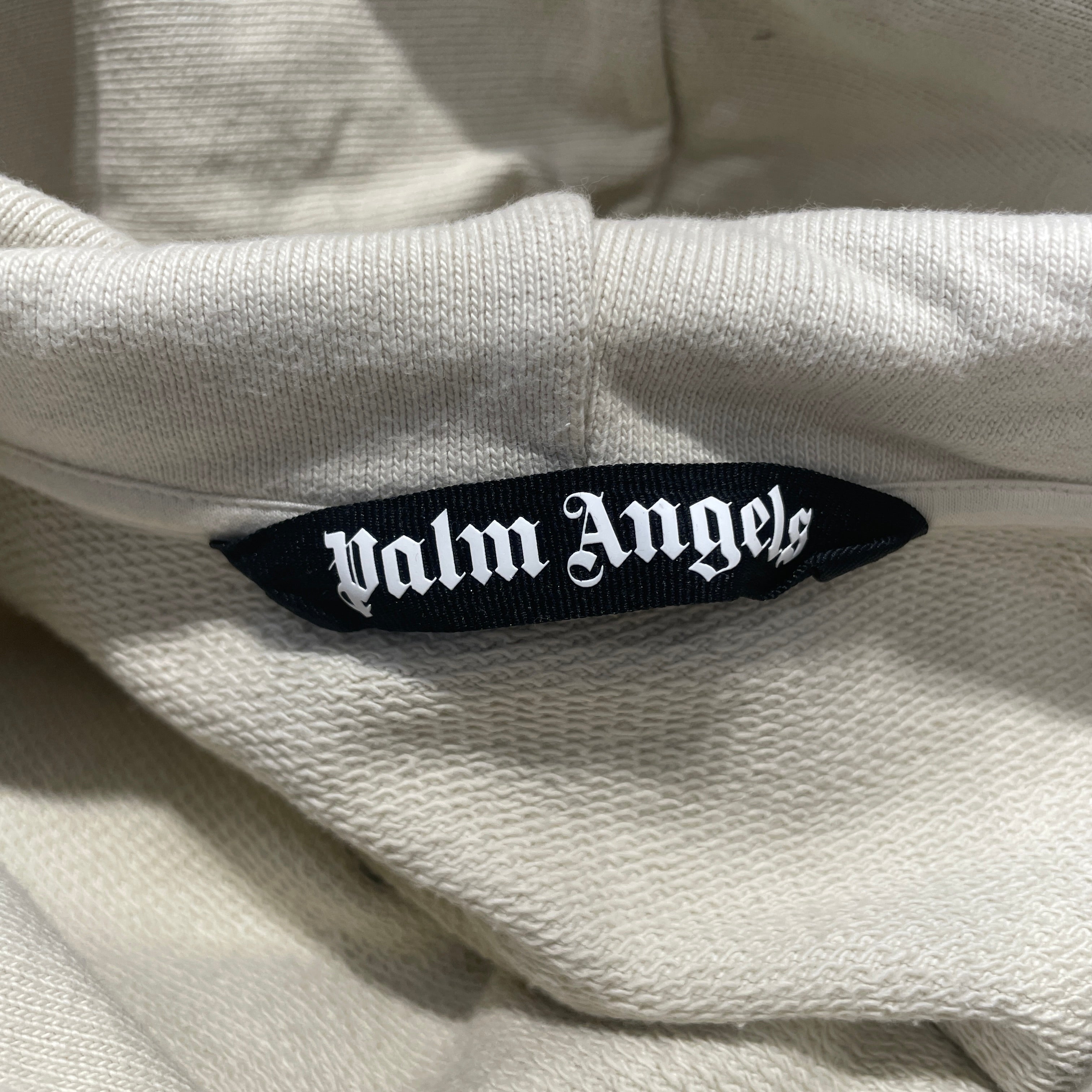 Palm Angels/Hoodie/L/Cotton/CRM/LIFE IS PALM view 3