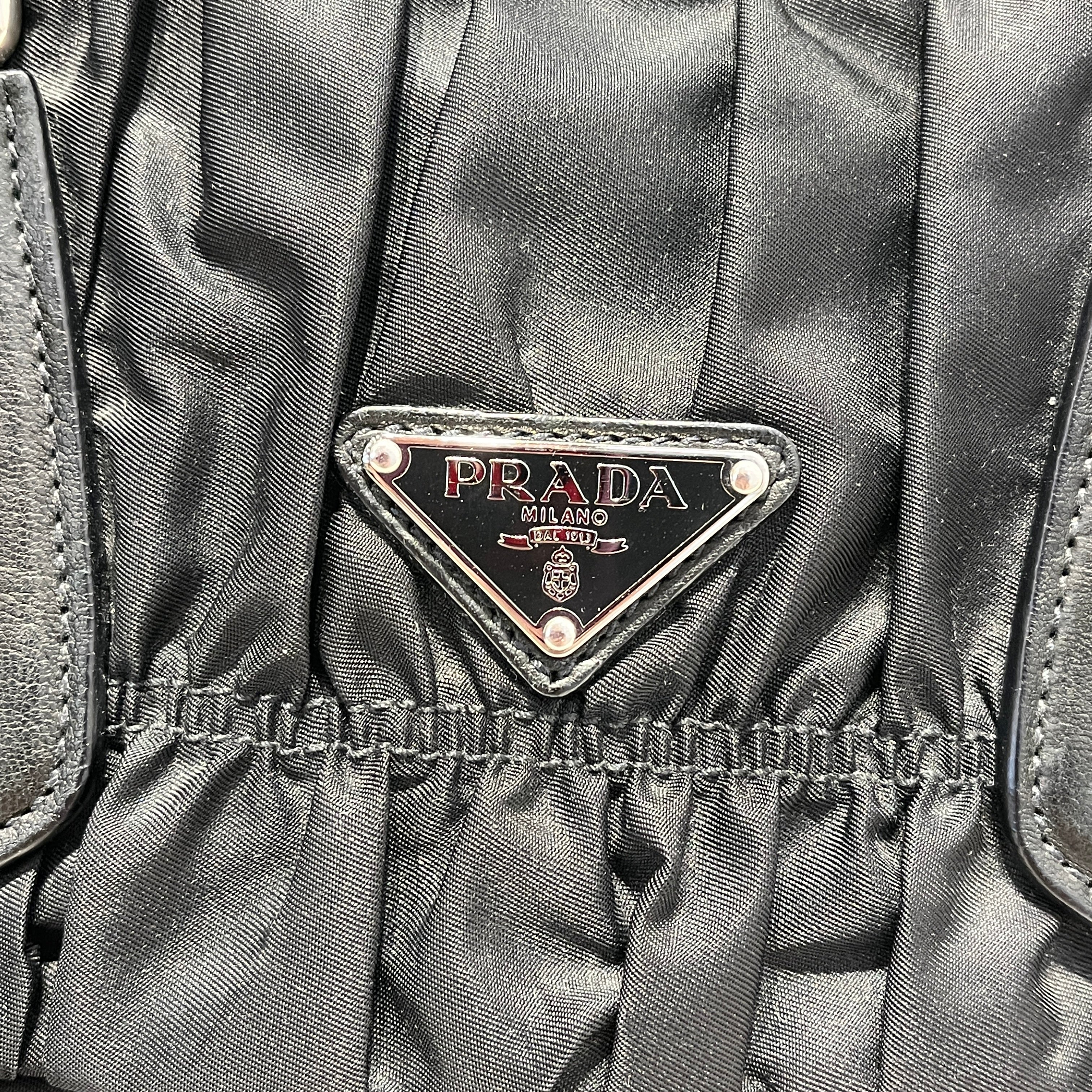 PRADA/Cross Body Bag/Nylon/BLK/TESSUTO view 6
