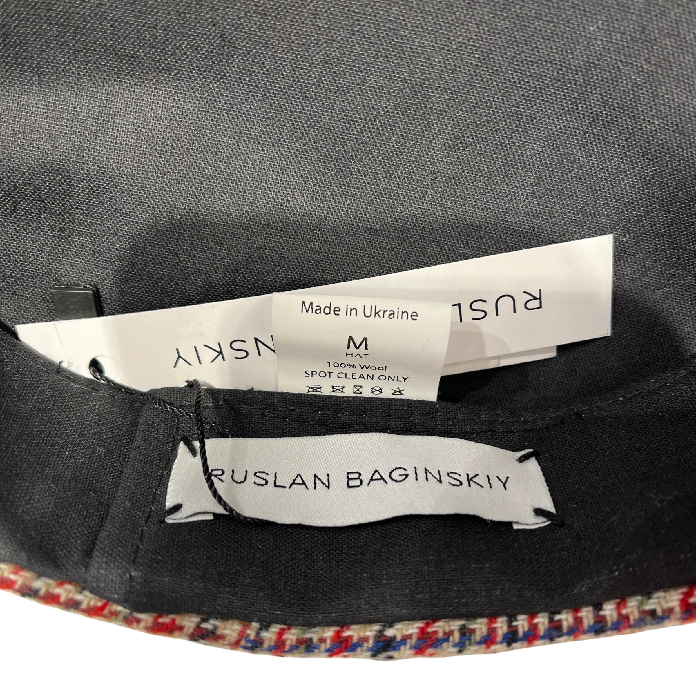 Ruslan Baginskiy/Hat/M/Plaid/Cotton/RED/plaid beret view 3