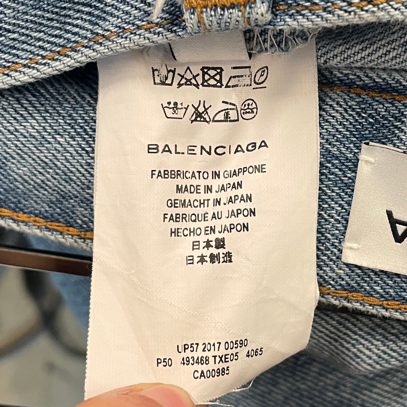 BALENCIAGA/Straight Pants/28/Denim/BLU/BRONZE BUTTON\ CASUSEL WEAR view 4