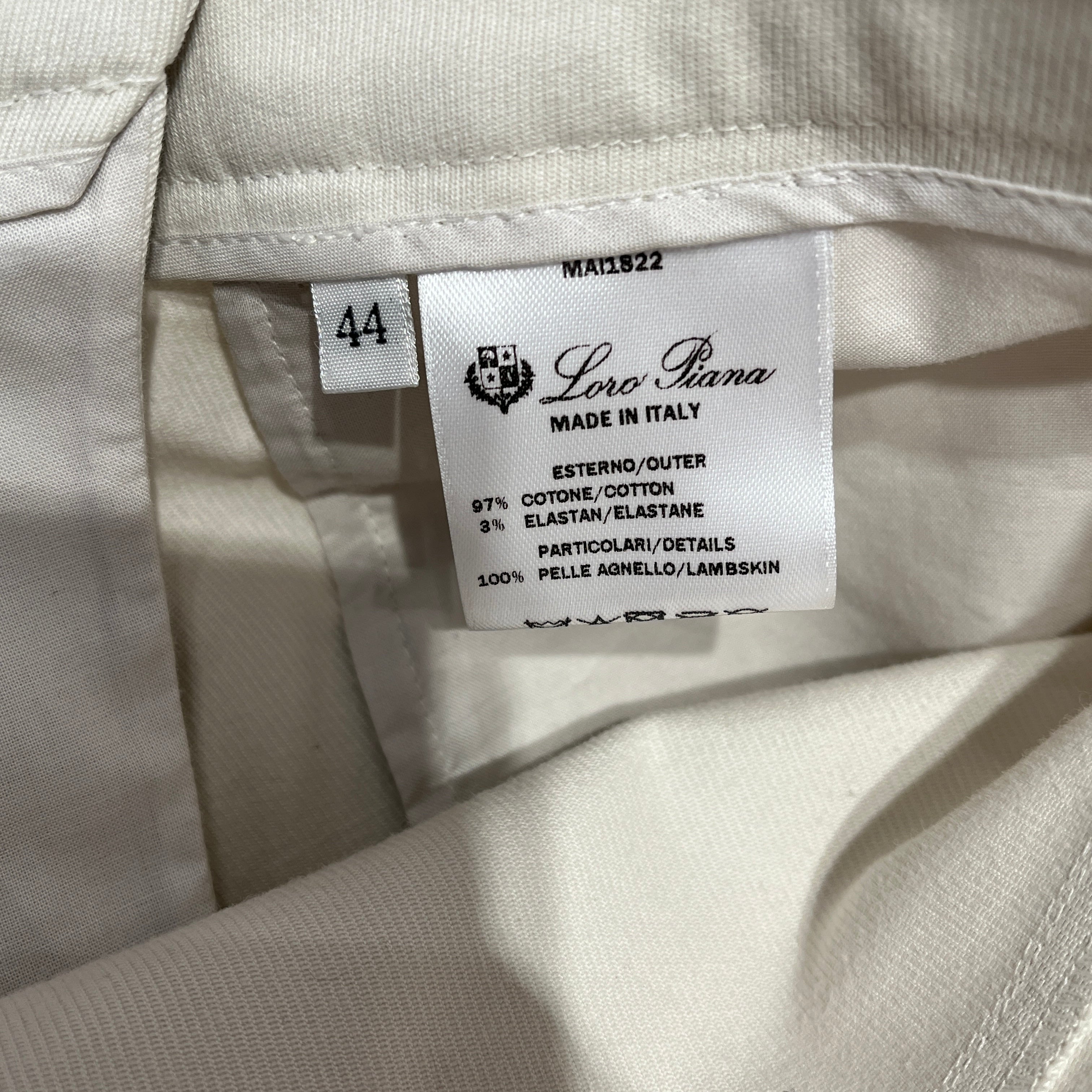 Loro Piana/Skinny Pants/44/Cotton/CRM/CREAM SKINNY PANT BROWN DETAIL view 3