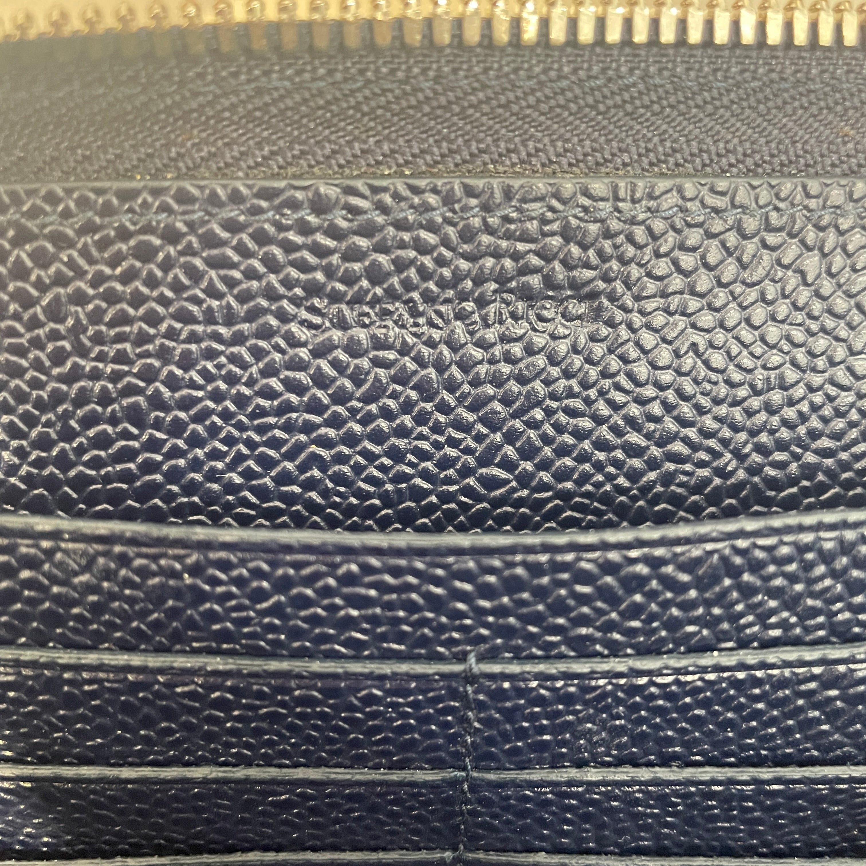 Stefano Ricci/Bifold Wallet/Leather/NVY/Zipper view 3
