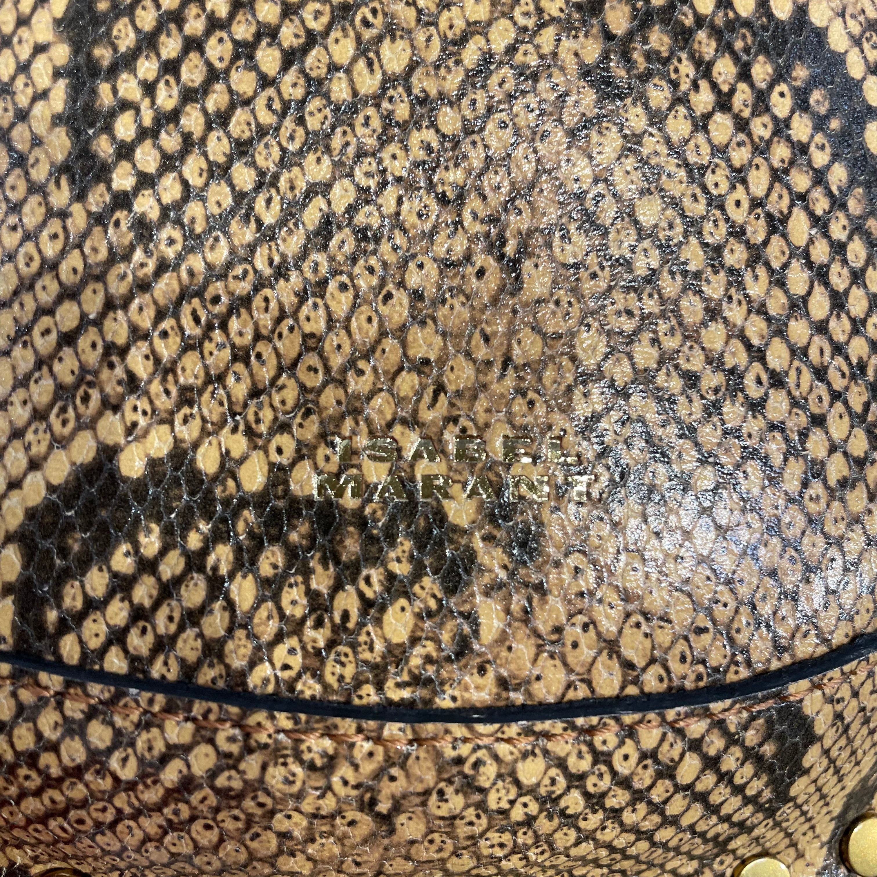 ISABEL MARANT/Fanny Pack/Animal Pattern/Leather/GLD/SNAKE SKIN / GOLD STUDS view 6