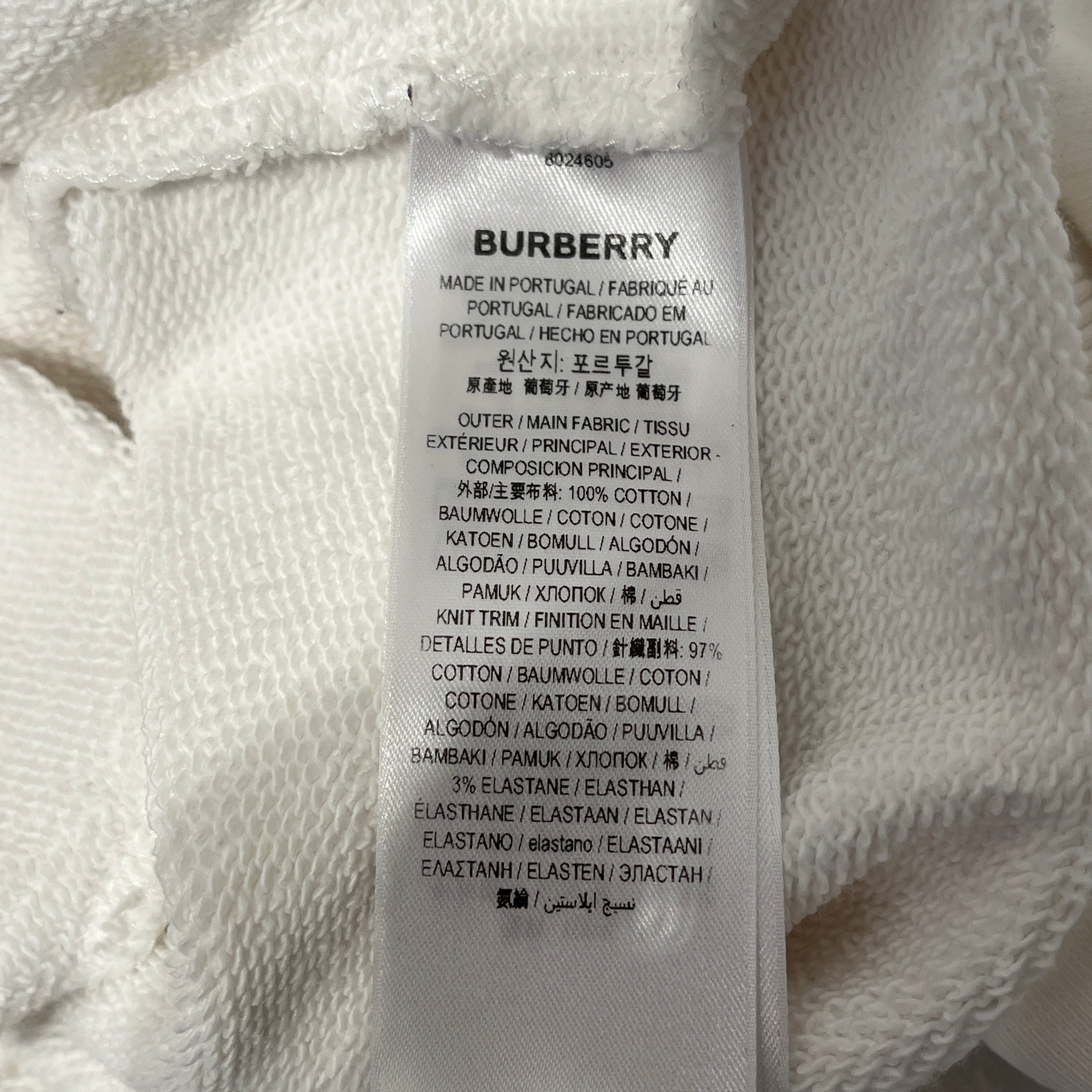 BURBERRY LONDON/Hoodie/XS/Cotton/WHT/Pullover/TB LOGO view 4