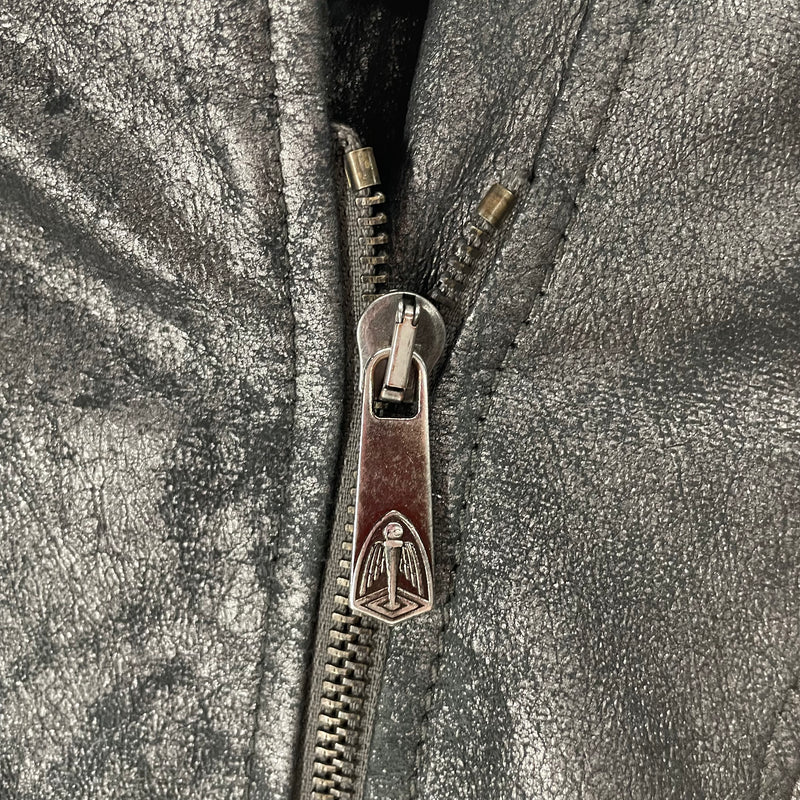 Faith Connexion/Riders Jkt (W)/34/SLV/METALLIC RIBBED ELBOWS