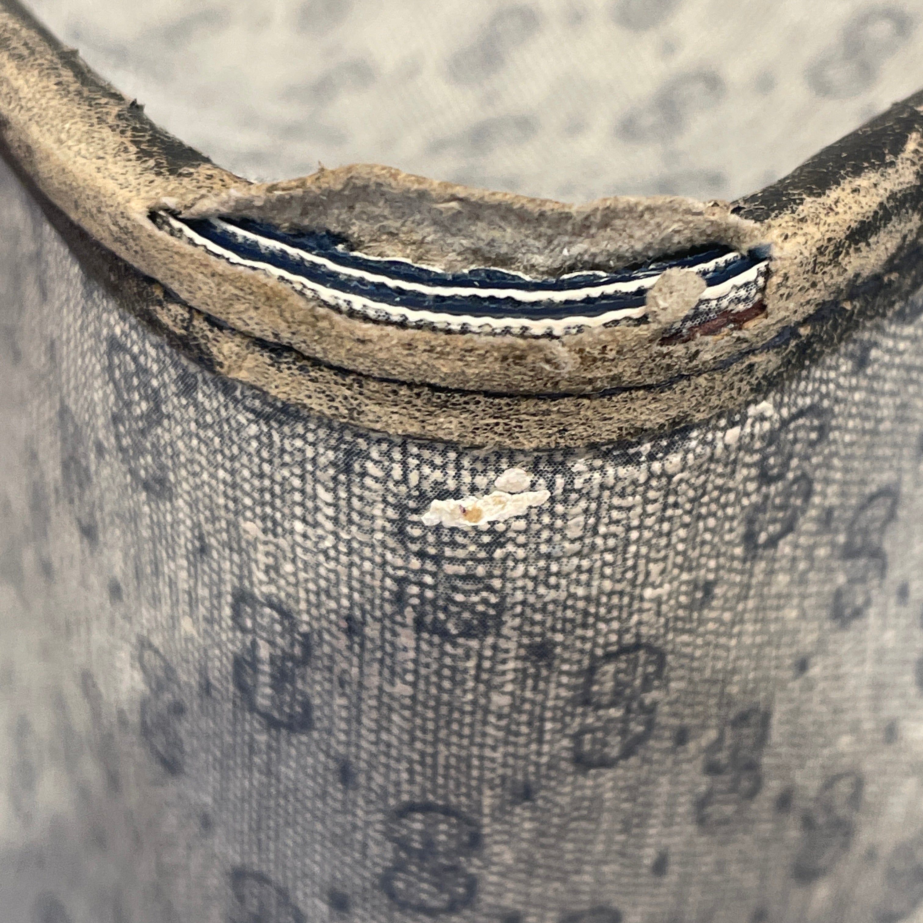 GUCCI/Tote Bag/Monogram/Leather/GRY/vtg interlocking g tote view 7