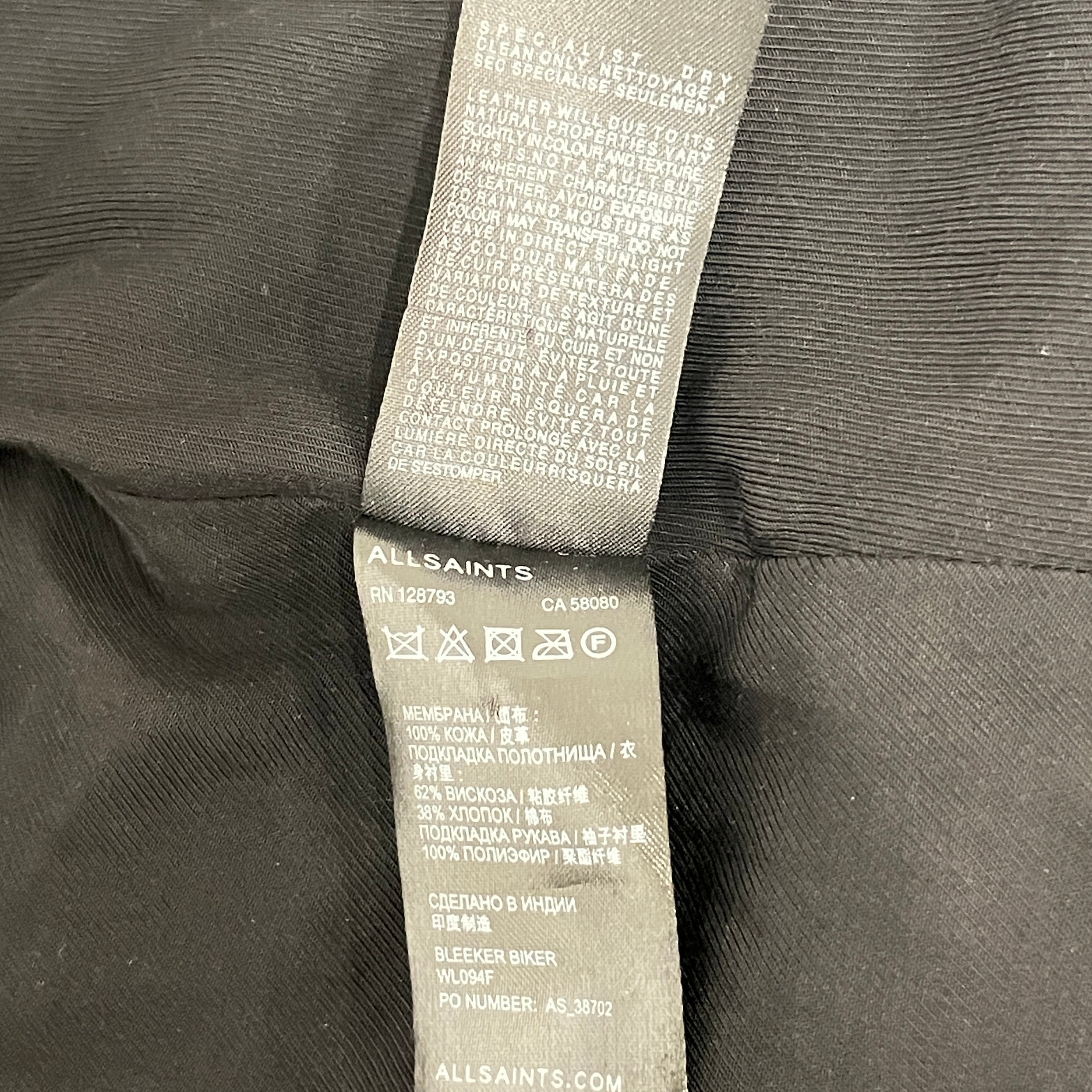 ALLSAINTS/Leather Jkt/4/Leather/BLK/CUIR LEATHER view 4