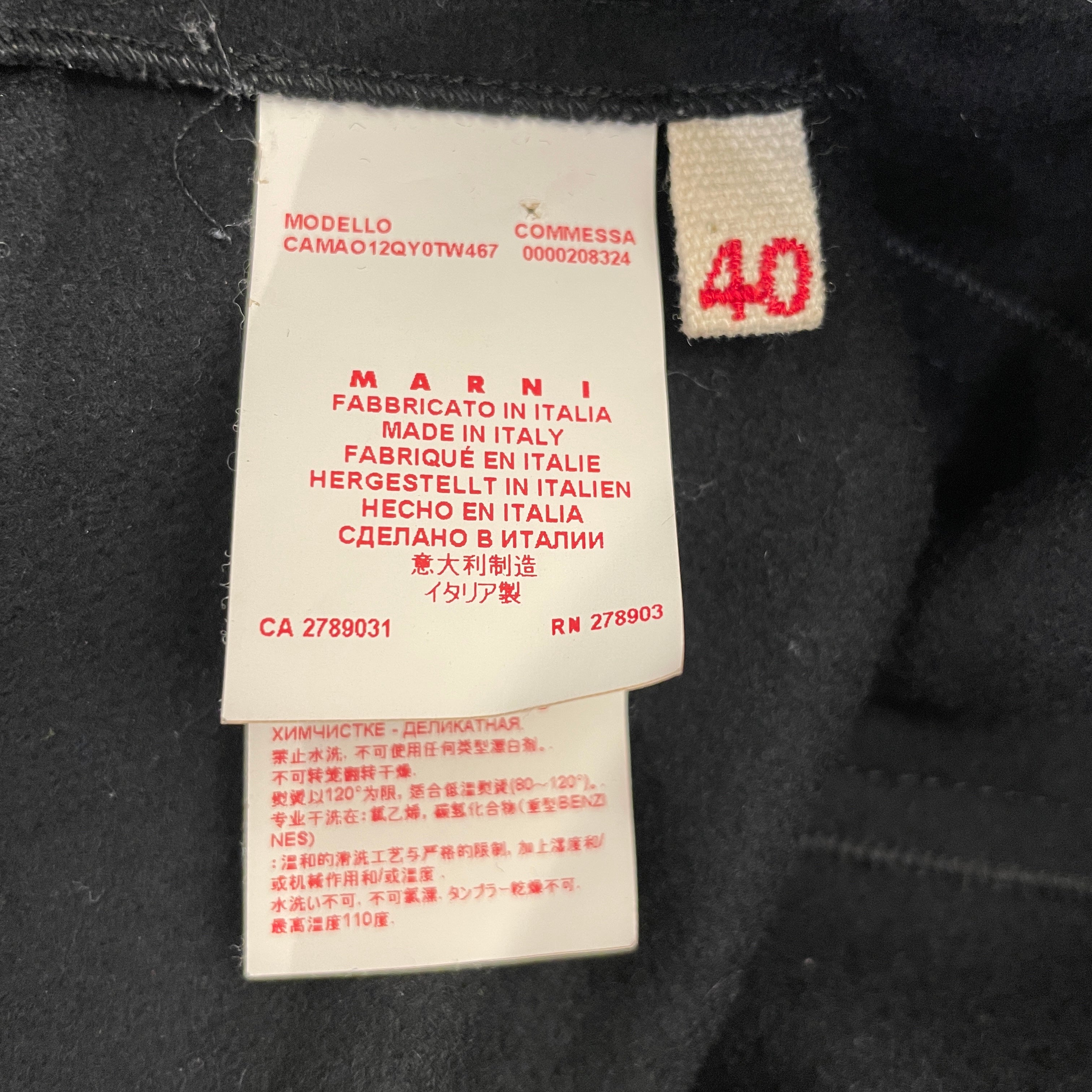 MARNI/LS Blouse/40/Wool/BLK/ view 4