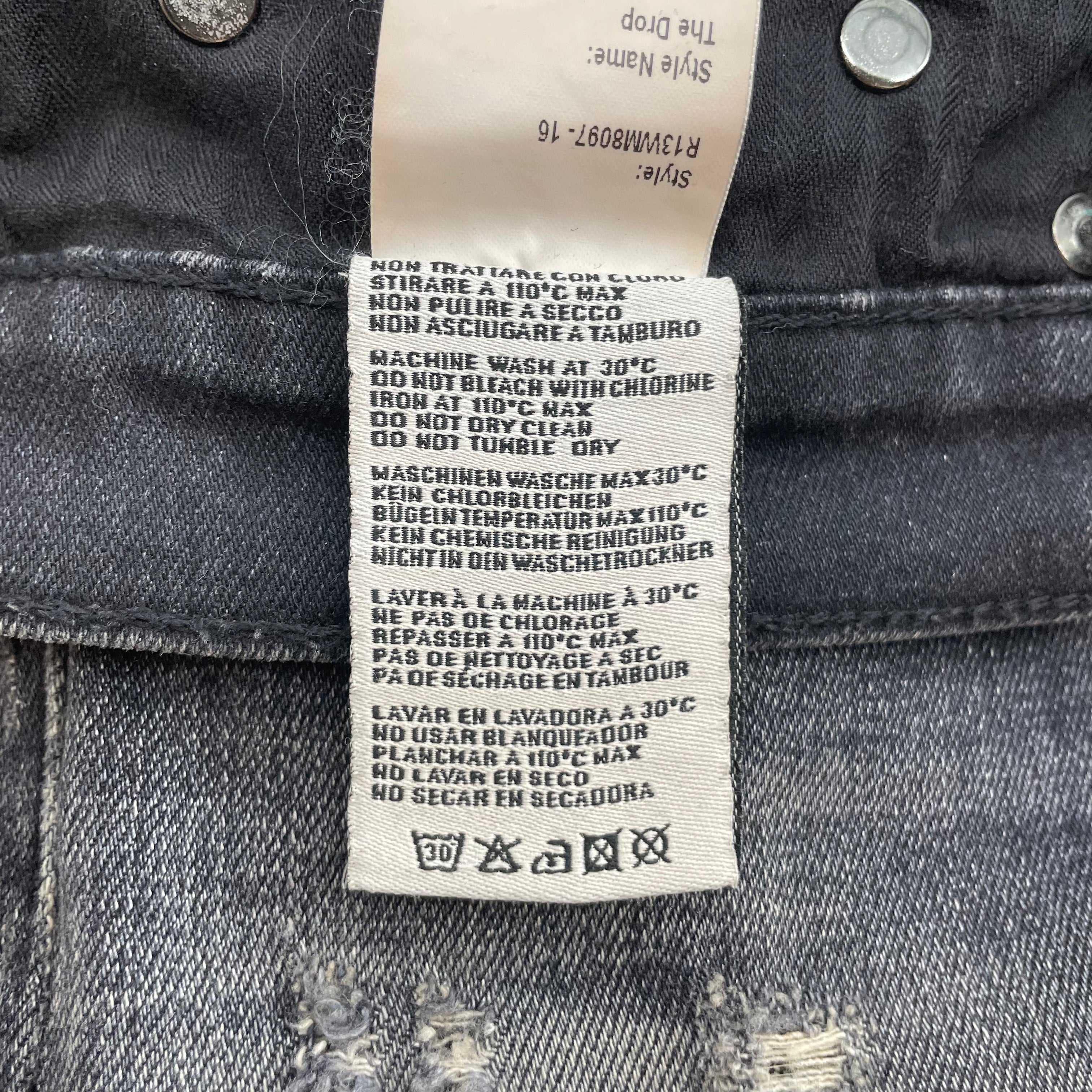 R13/Skinny Pants/25/Denim/IDG/Distressed/ view 4