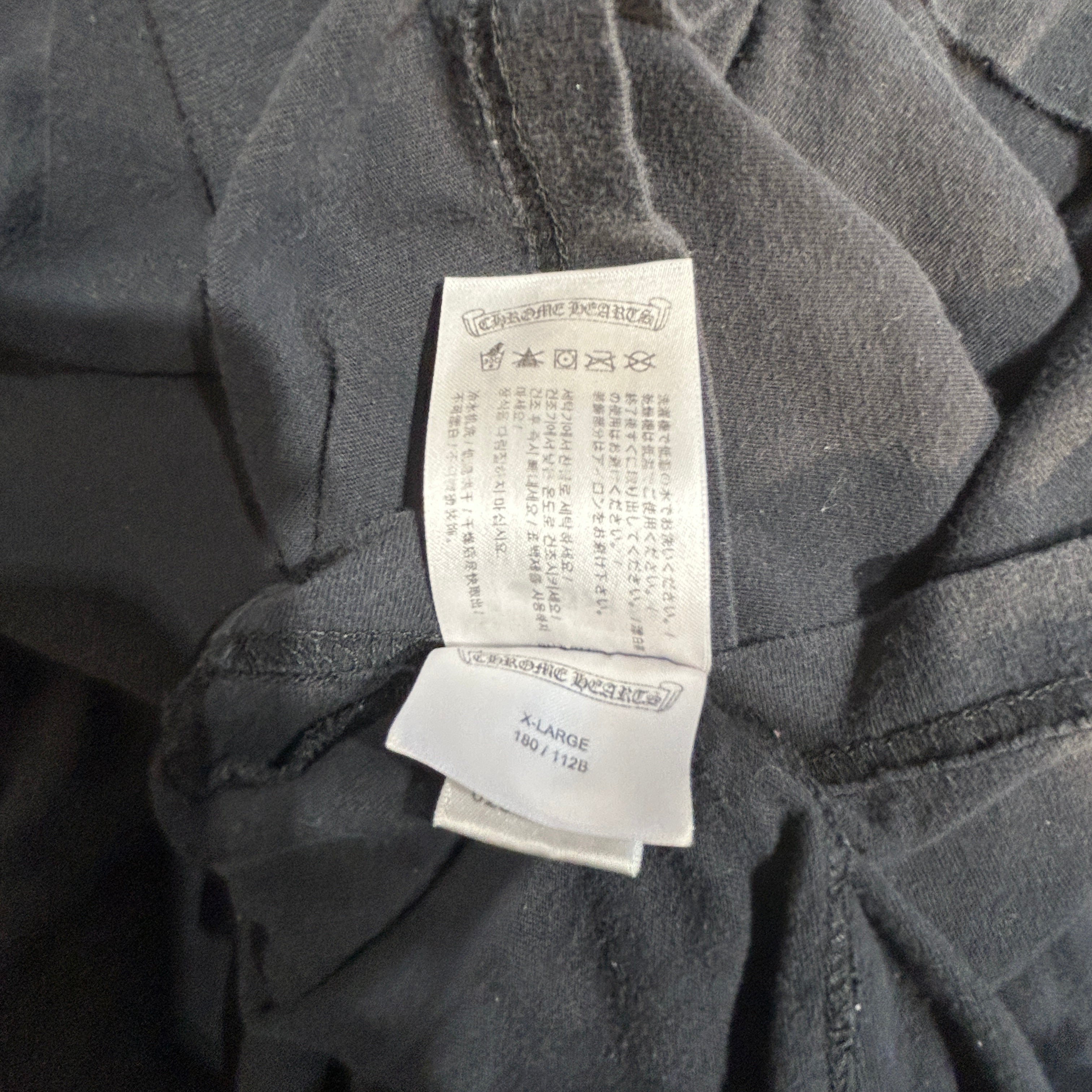 CHROME HEARTS/T-Shirt/XL/Cotton/BLK/pocket tee view 3