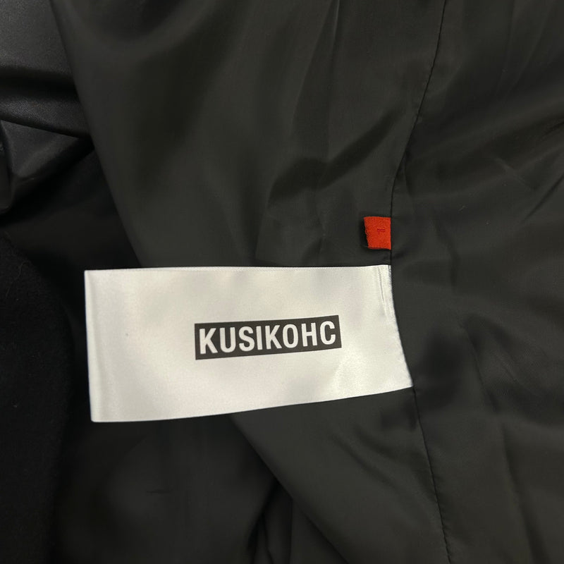 Kusikohc/Trench Coat/L/Wool/BLK/