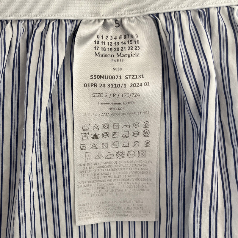Maison Margiela/Shorts/S/Cotton/WHT/Stripe/BOXER-STYLE