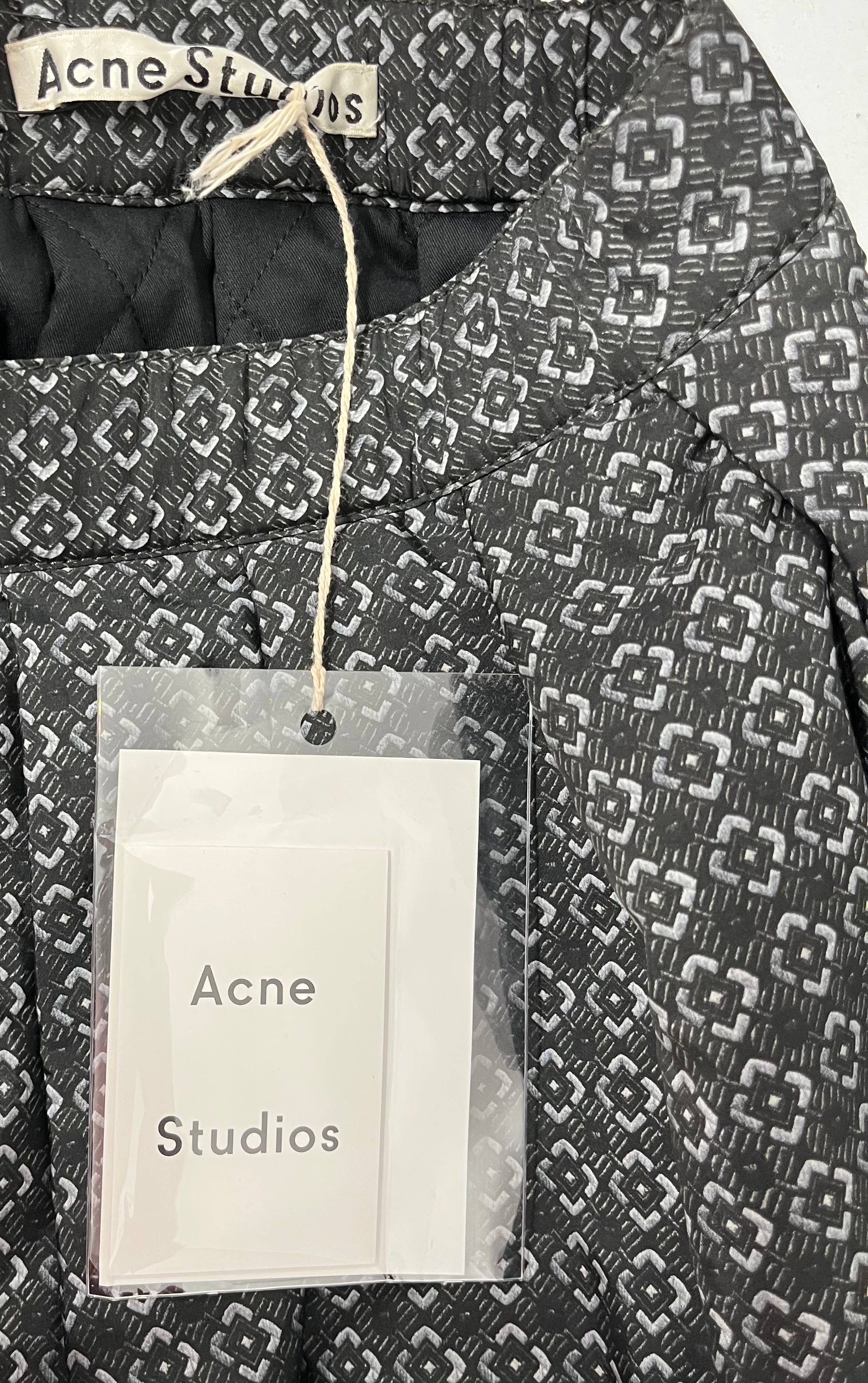 Acne Studios/Skirt/32/All Over Print/Nylon/GRY/squares view 3