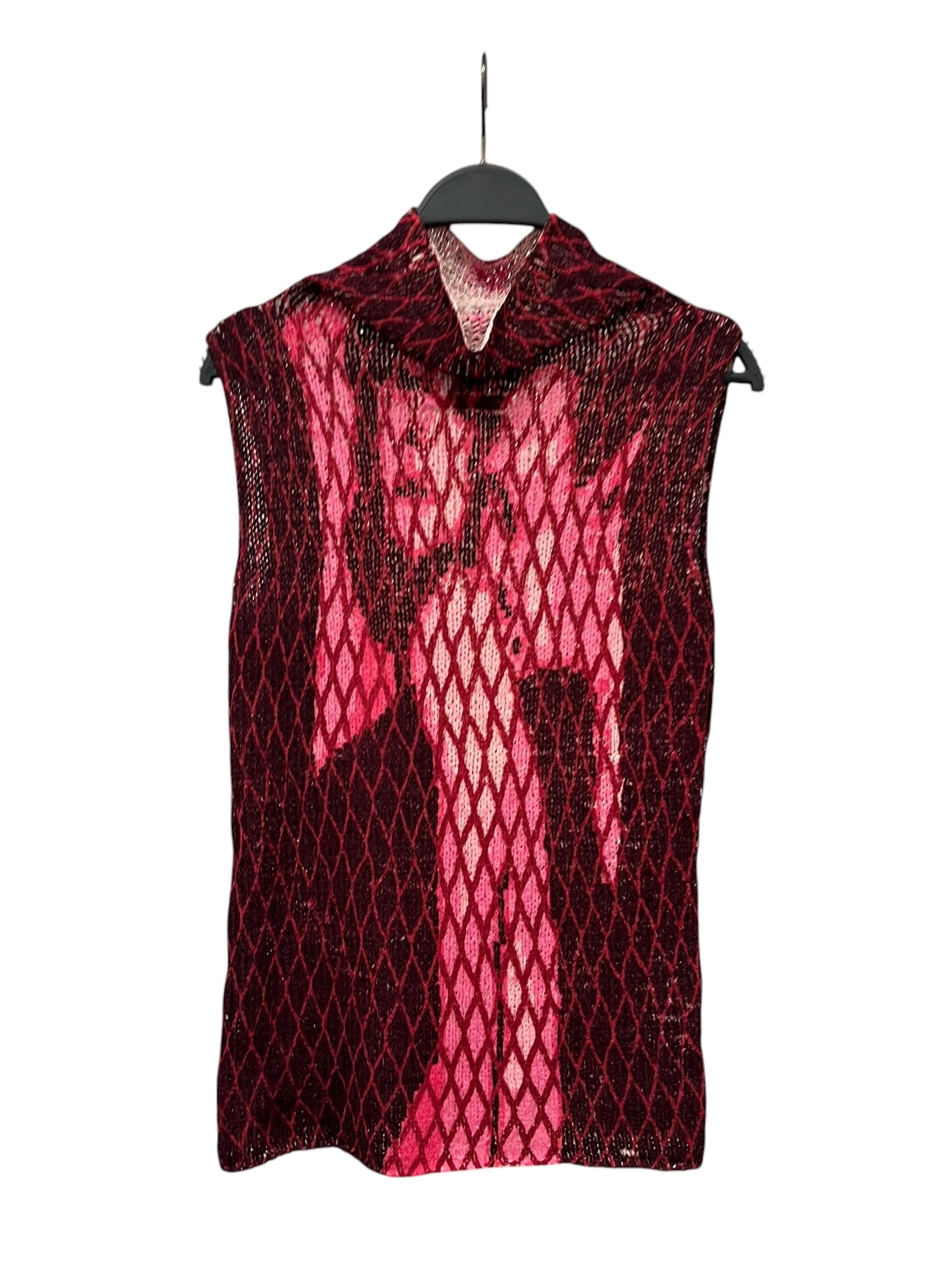 Jean Paul GAULTIER FEMME/SS Blouse/40/All Over Print/Polyester/BRD/NET PRINT OVER PINK GRAPHIC view 2