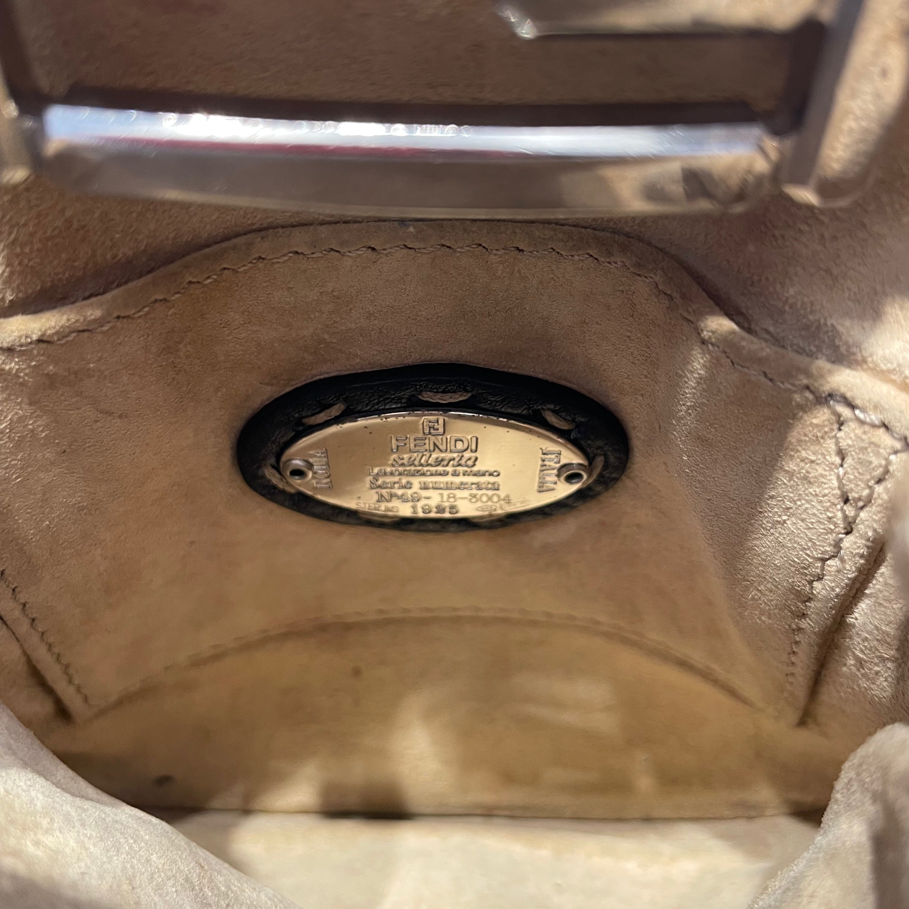 FENDI/Hand Bag/Leather/BLK/Minaudiere Mini Vintage view 5