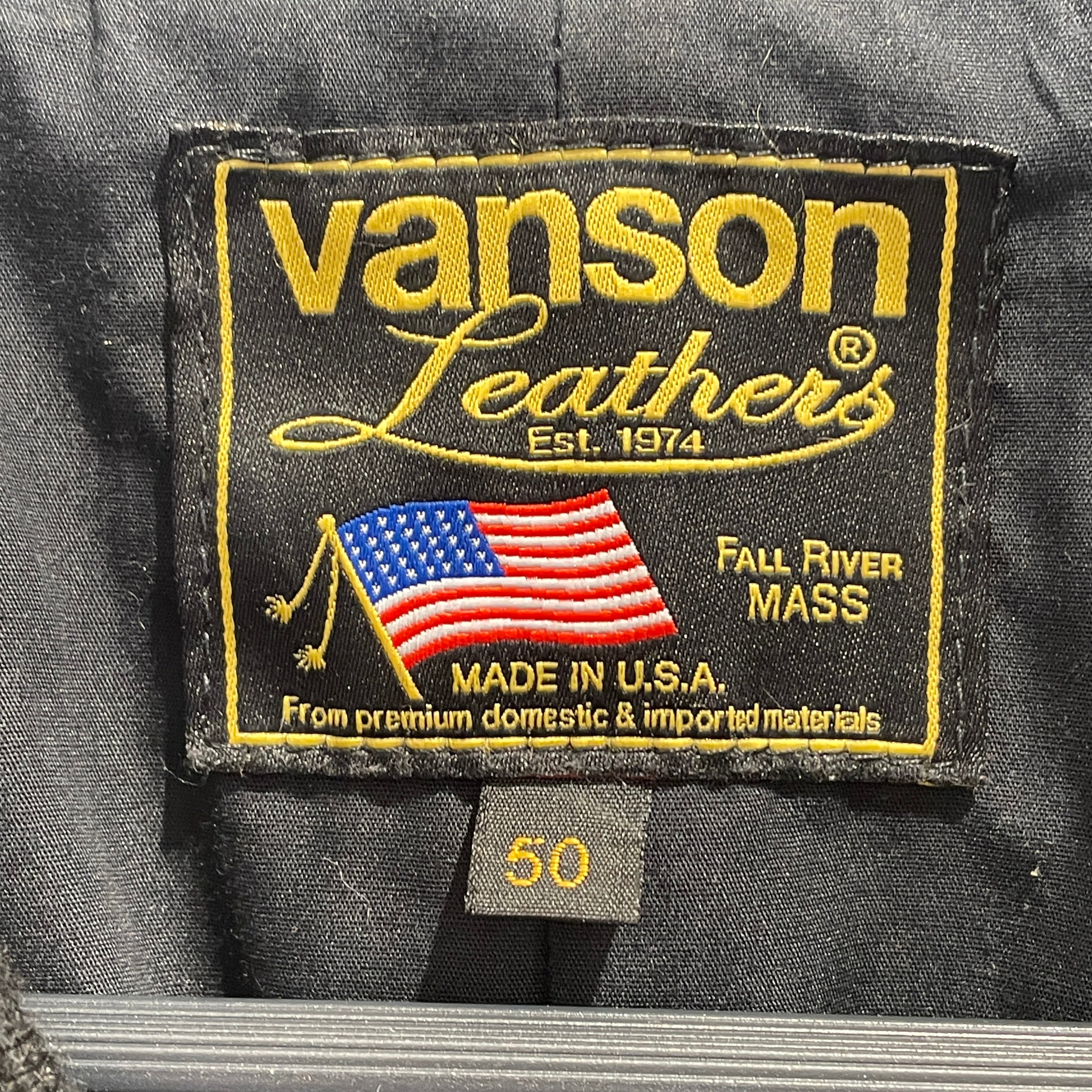VANSON/Souvenir Jkt/50/Leather/BLK/All Over Print/BLK/RED PATCHED LEATHER JKT view 3