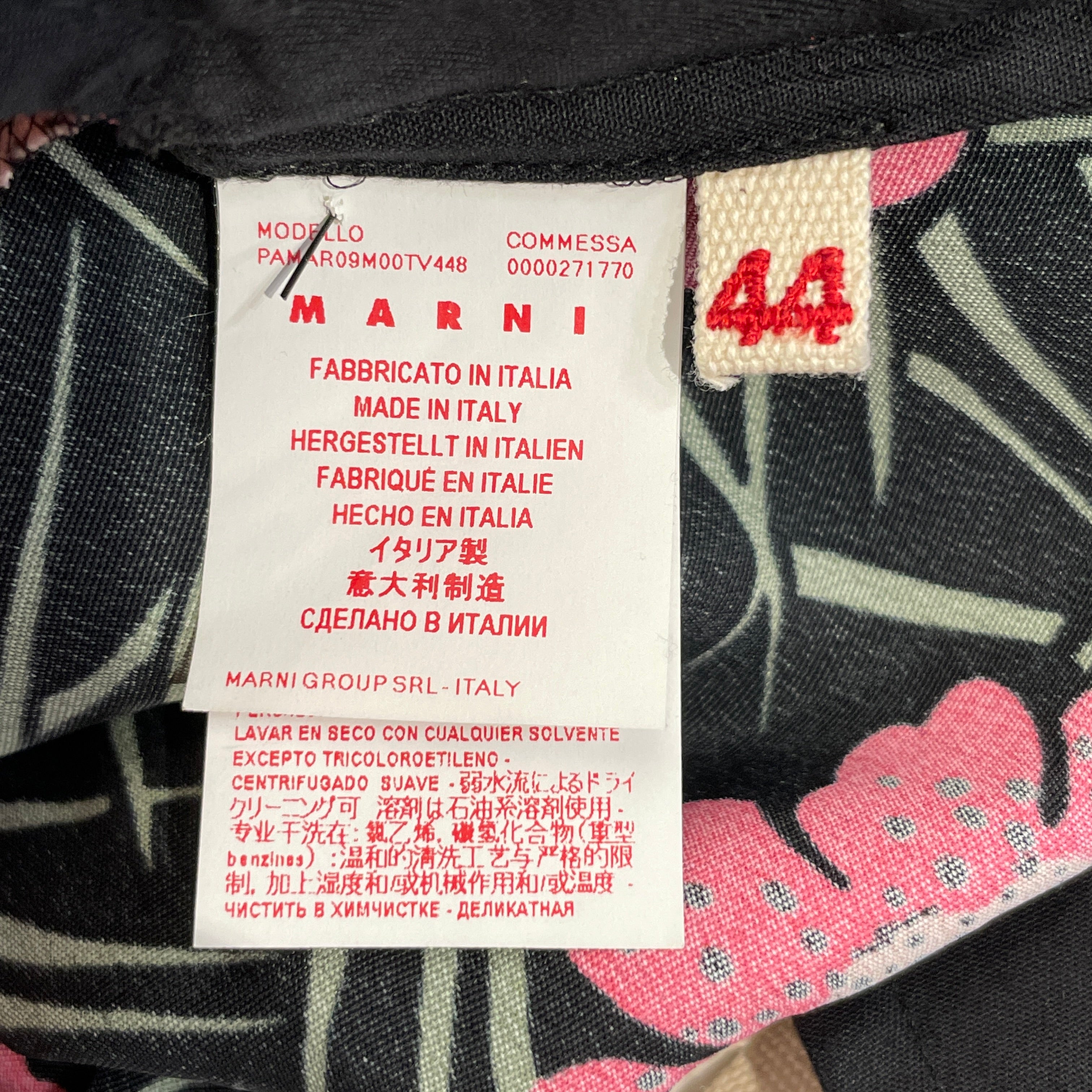 MARNI/Straight Pants/44/Floral Pattern/Cotton/MLT/ view 4