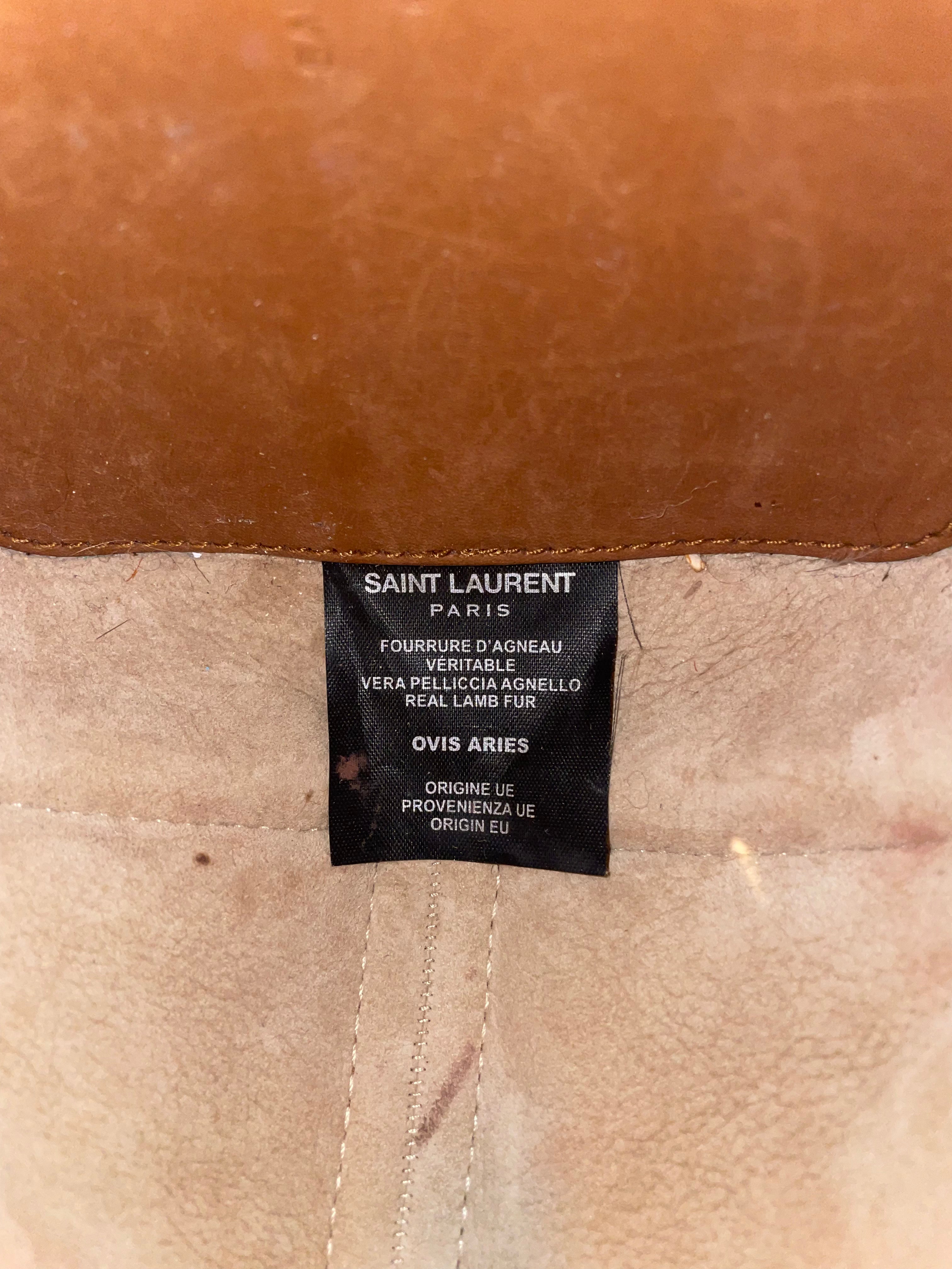 SAINT LAURENT/Cross Body Bag/Fake Fur/CRM/SHERLING BUCKET BAG view 5