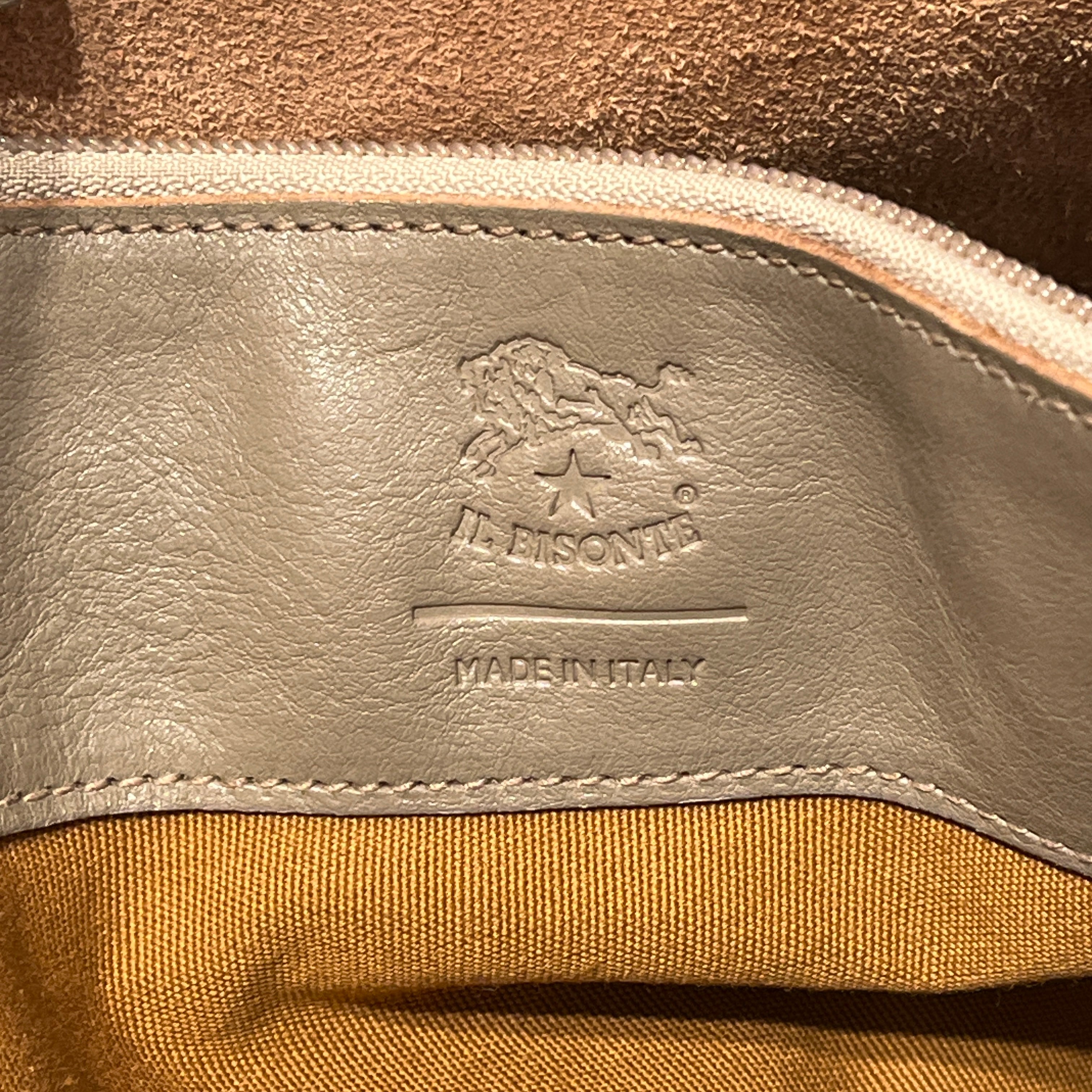 IL BISONTE/Tote Bag/Leather/BEG/ENGRAVED LOGO TOTE view 4