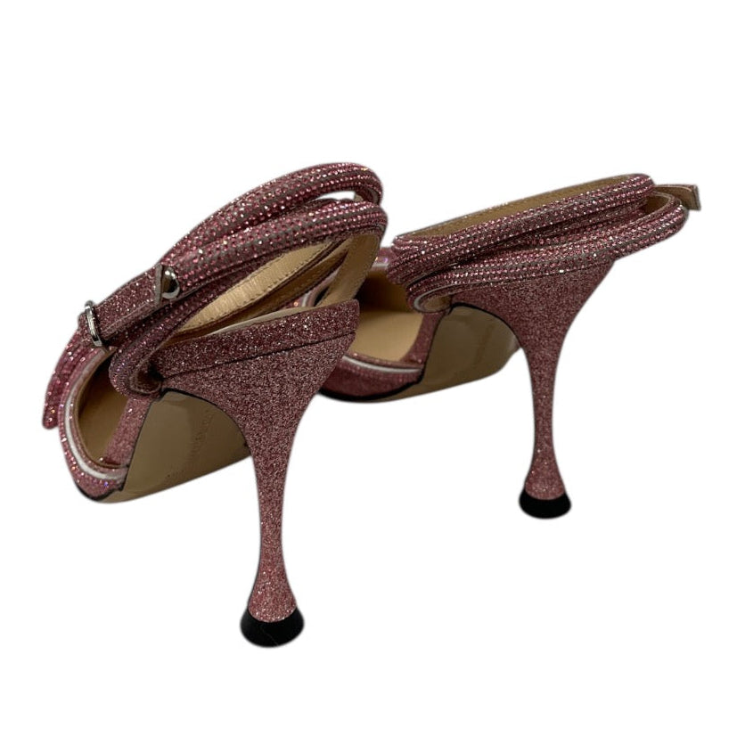 MACH & MACH/Heels/EU 37/Glitter/Leather/PNK/DOUBLE BOW CRYSTAL view 2