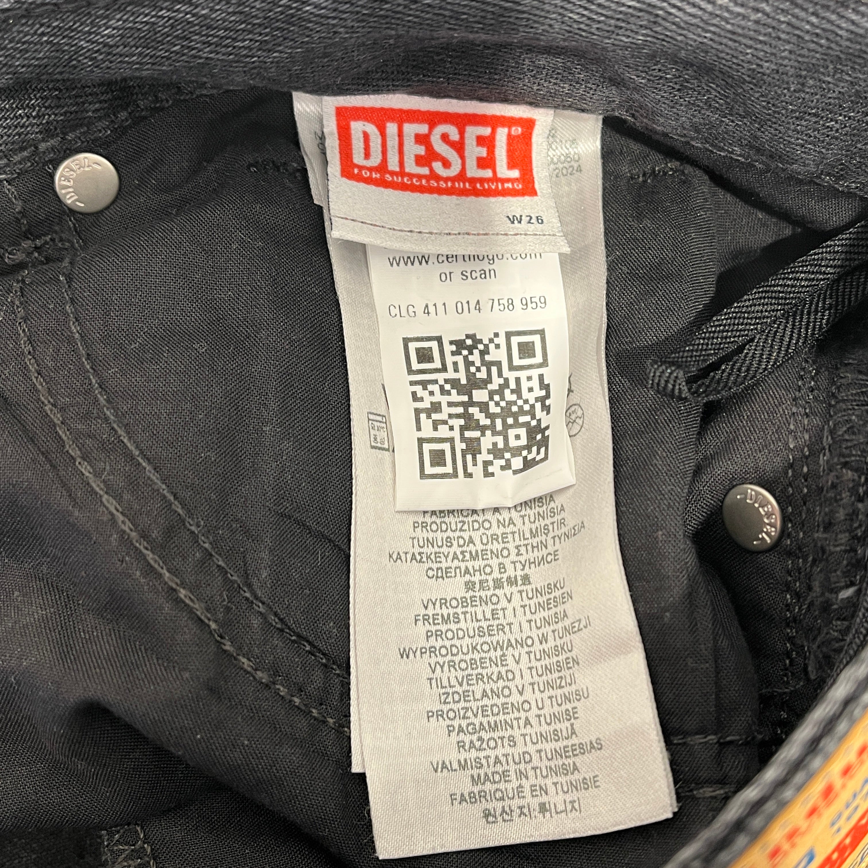 DIESEL/Bottoms/26/Denim/BLK/DENIM WAXED SKIRT view 7
