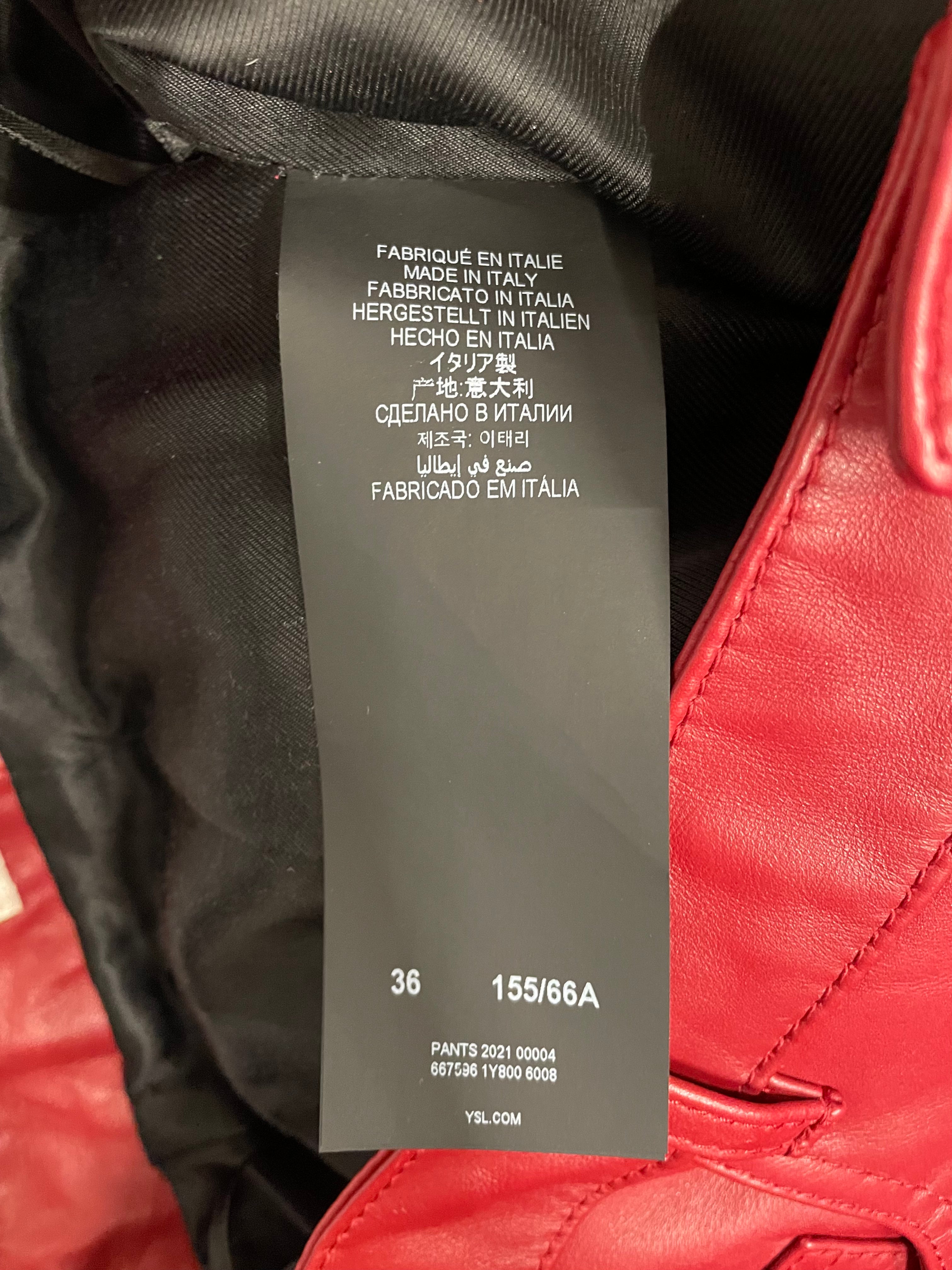 SAINT LAURENT/Skinny Pants/red leather boots built in view 4