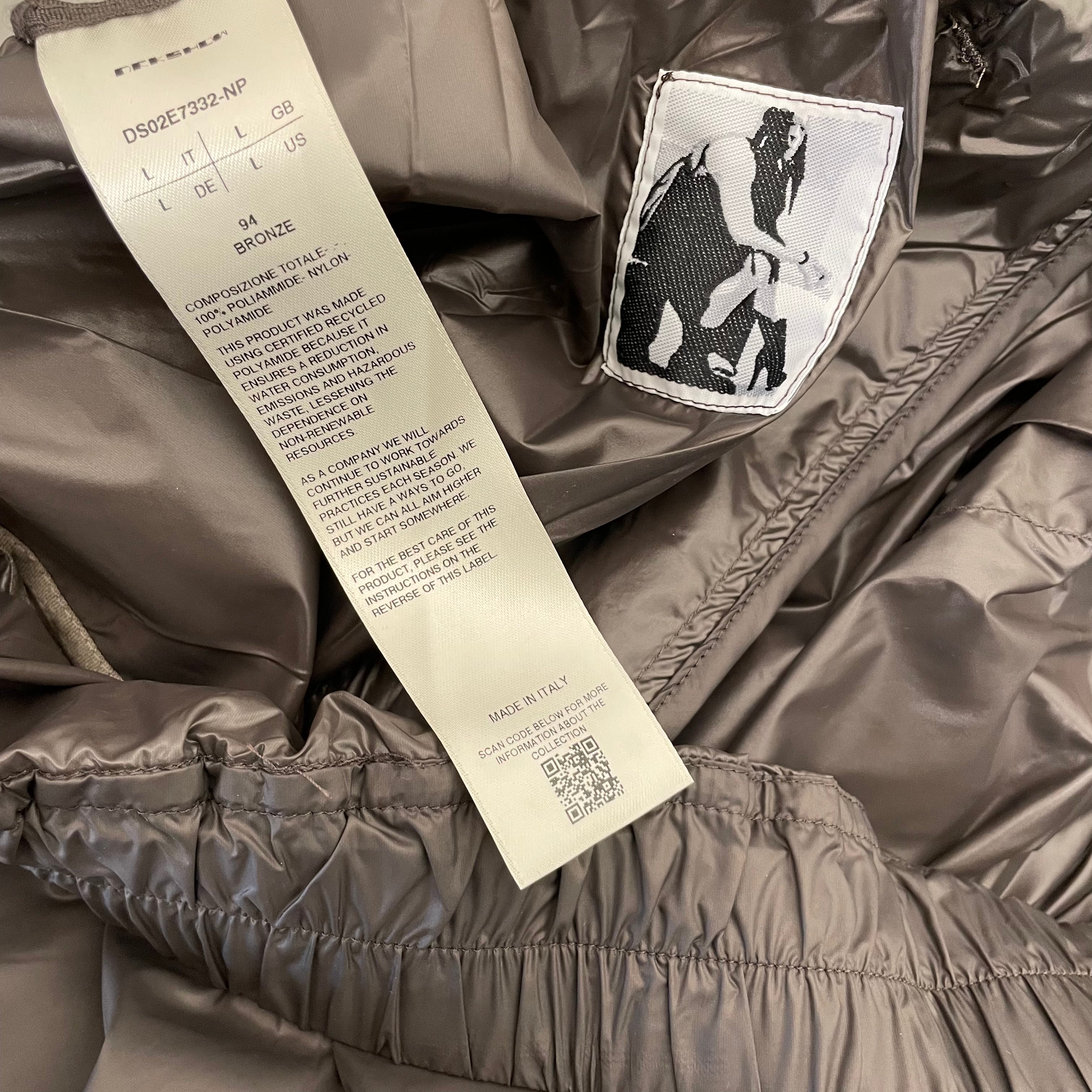 RICK OWENS DRKSHDW/Long Skirt/L/Nylon/KHK/Concordian Skirt DS02E7332-NP view 4