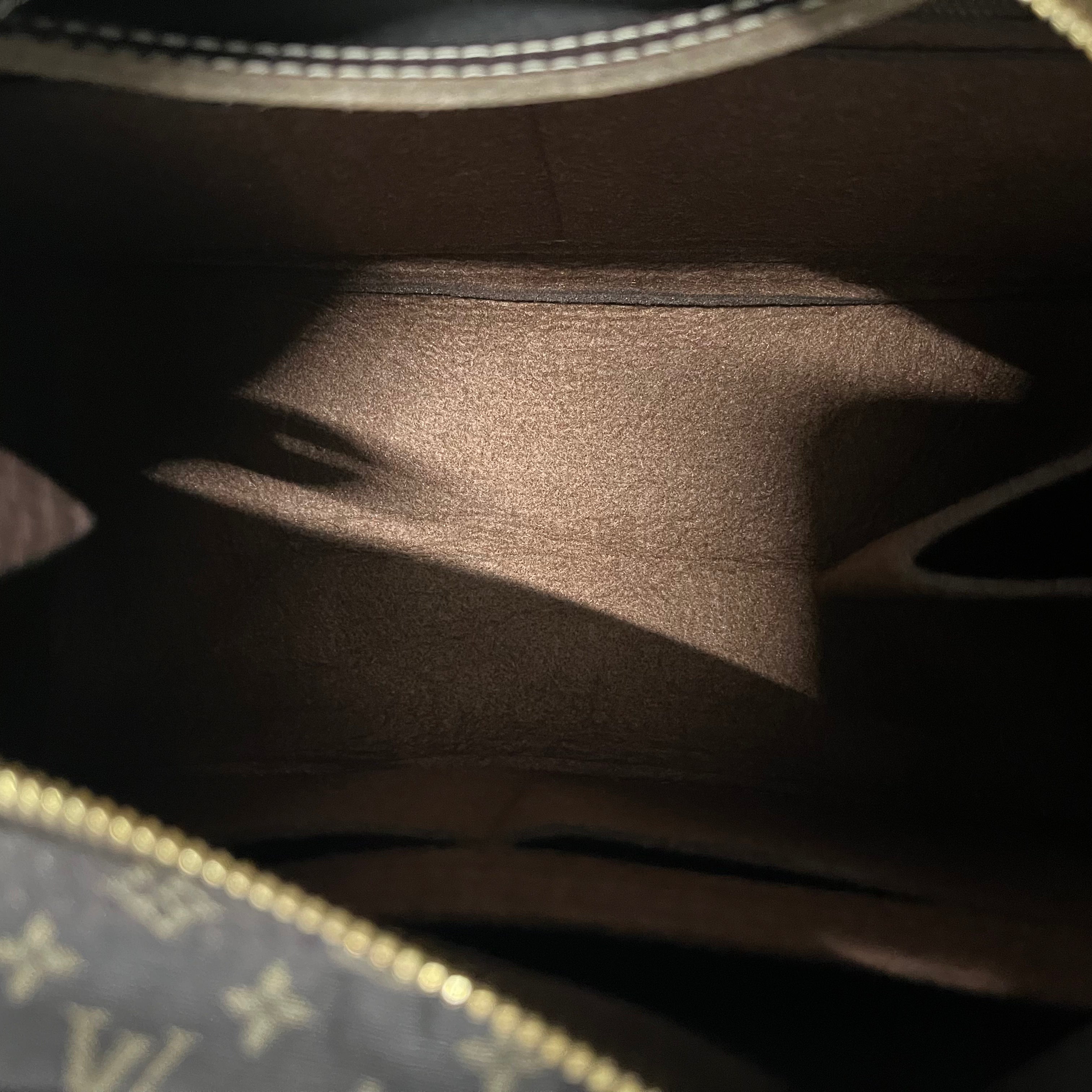 LOUIS VUITTON/Hand Bag/Cotton/BRW/dark fabric monogram view 5