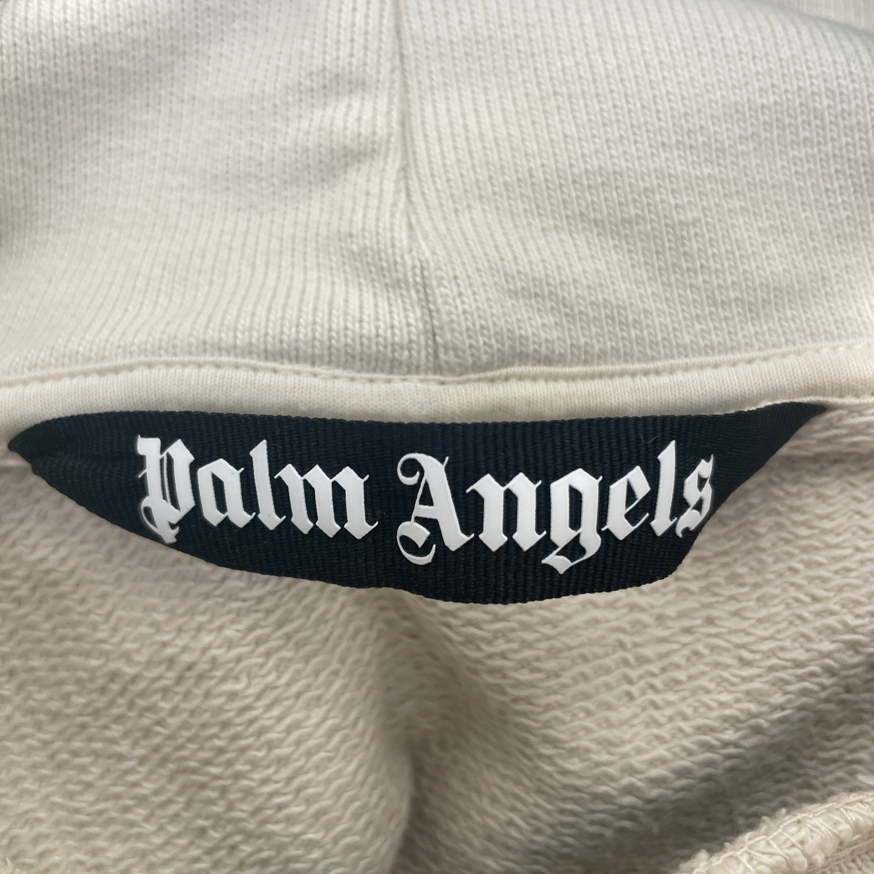 Palm Angels/Hoodie/L/Cotton/CRM/SKULL TREES view 3