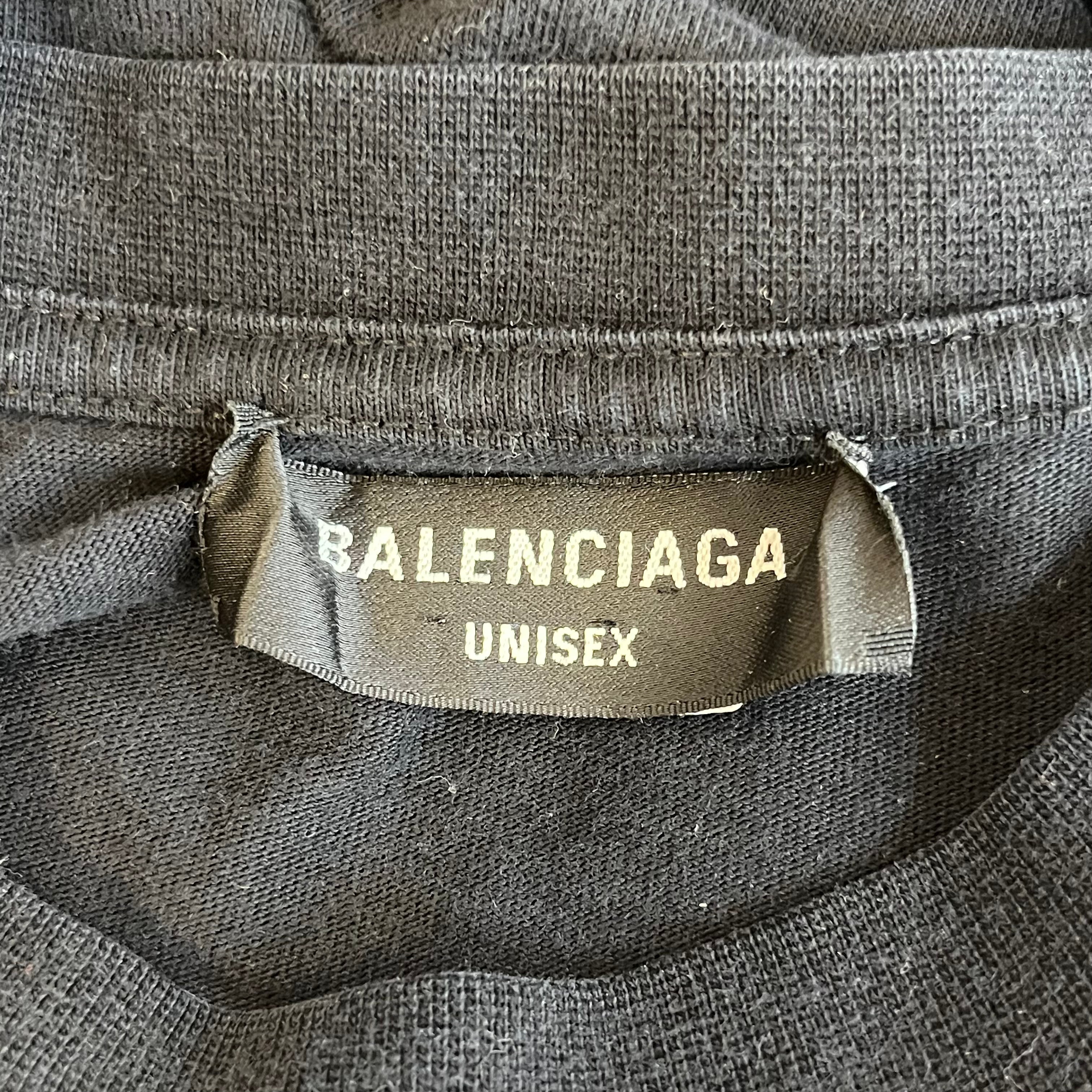 BALENCIAGA/T-Shirt/M/Cotton/BLK/Graphic/graffiti logo view 3